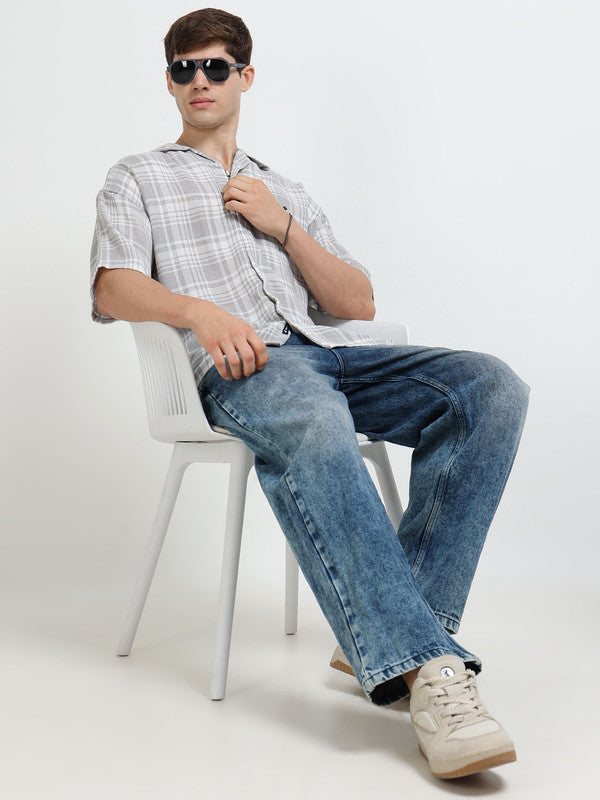 Men Grey Casual Shirt