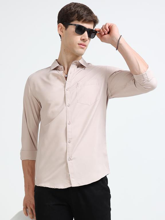 Men Grey Casual Shirt