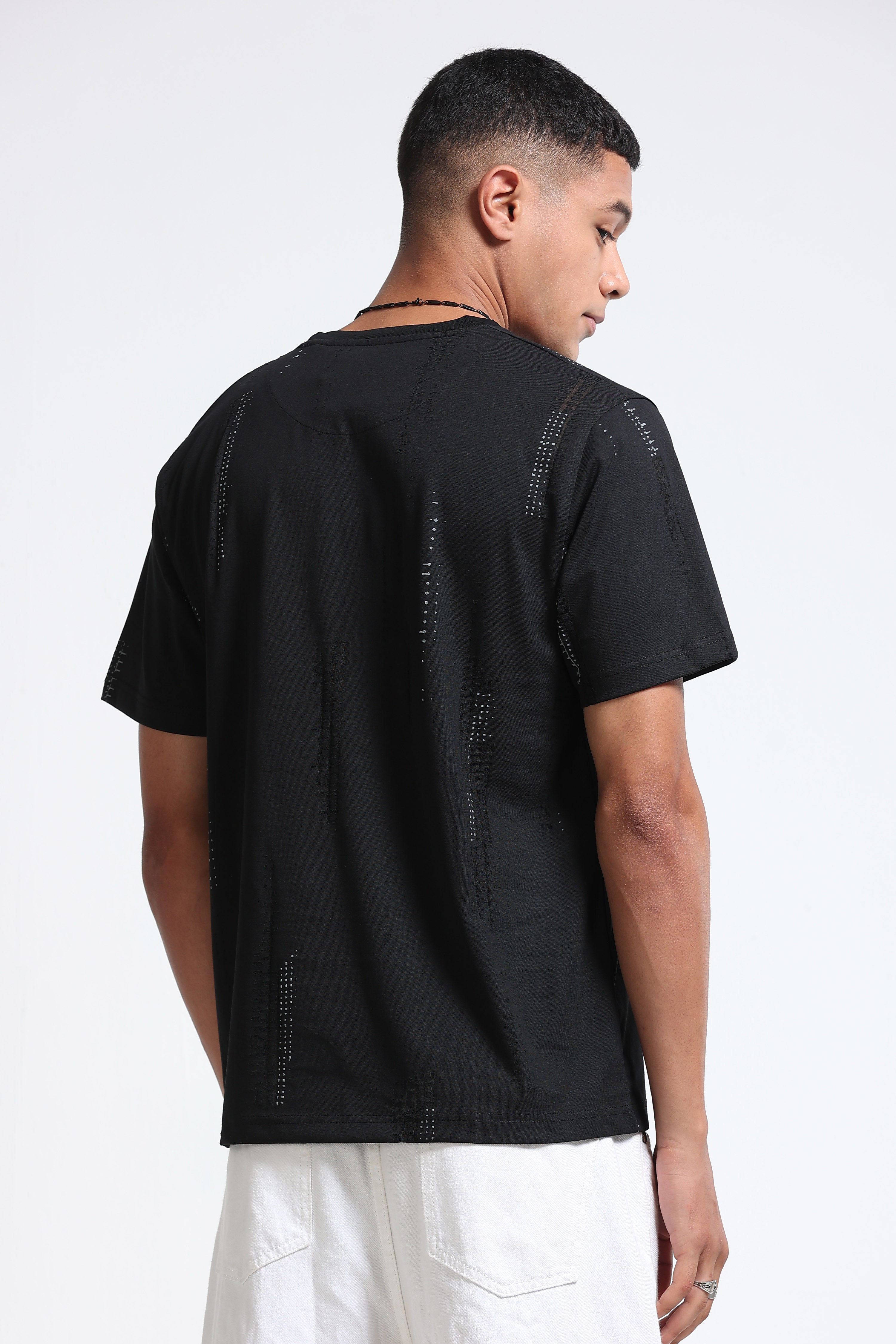 Men Black Everyday Round Neck T-Shirt