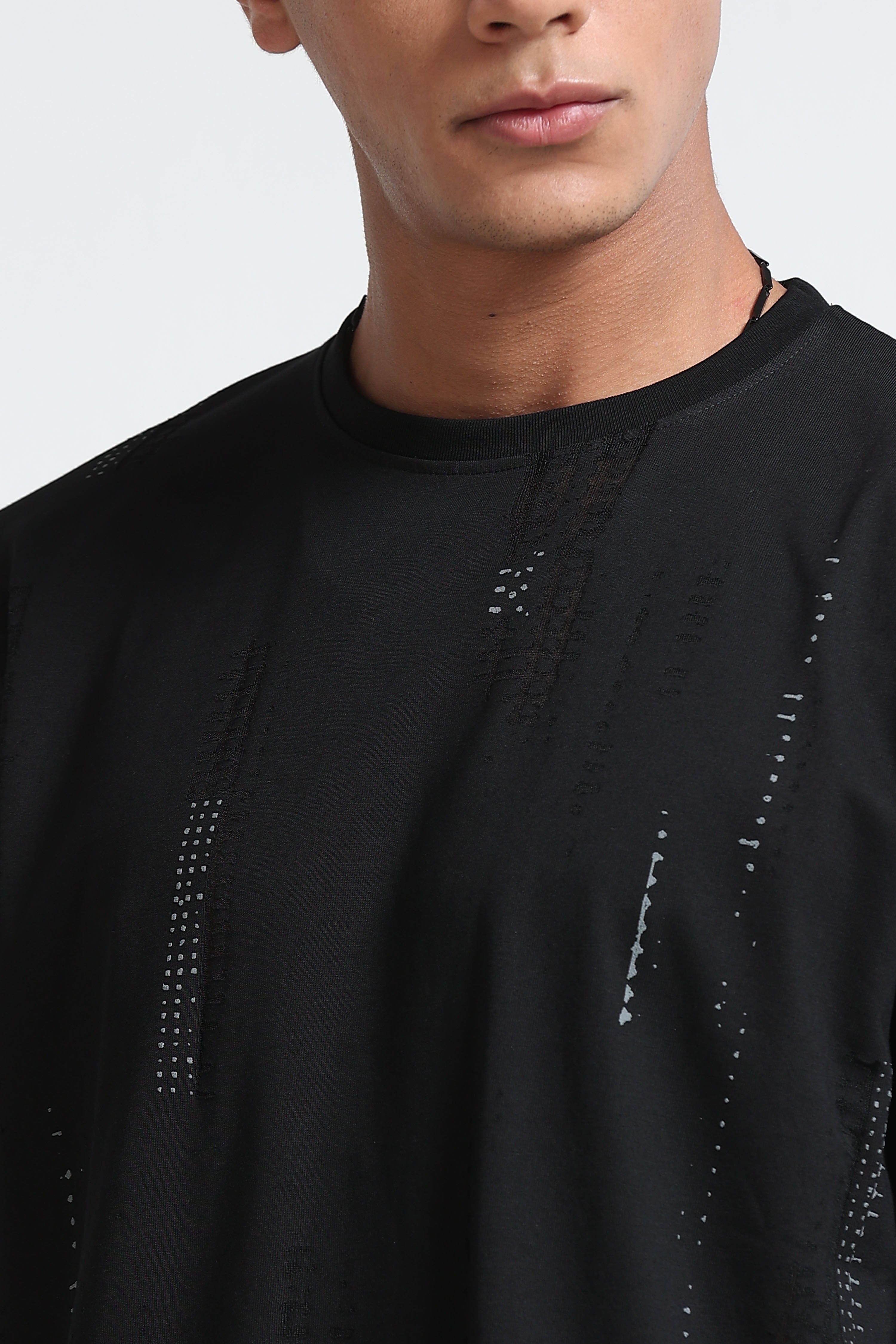 Men Black Everyday Round Neck T-Shirt