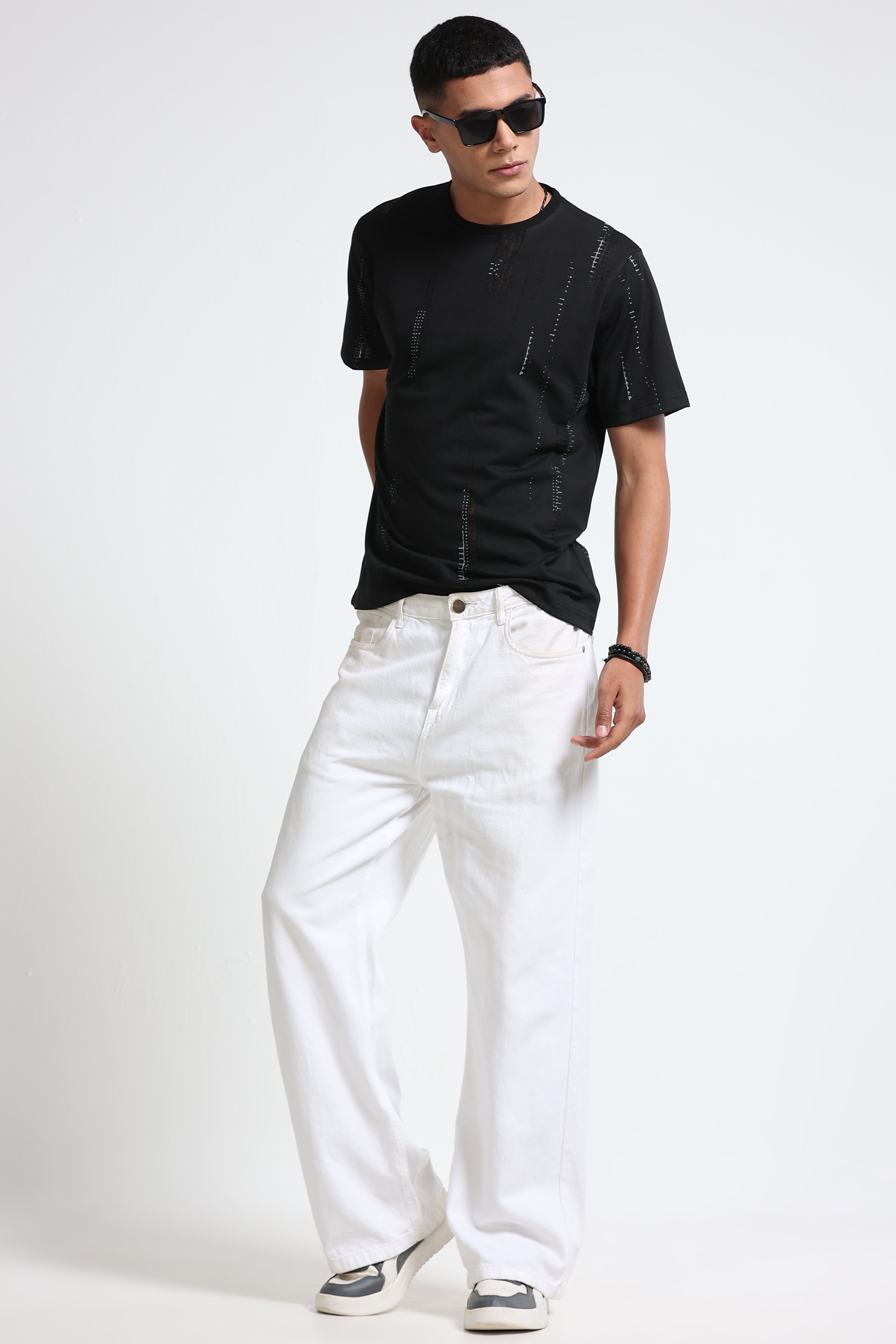 Men Black Everyday Round Neck T-Shirt