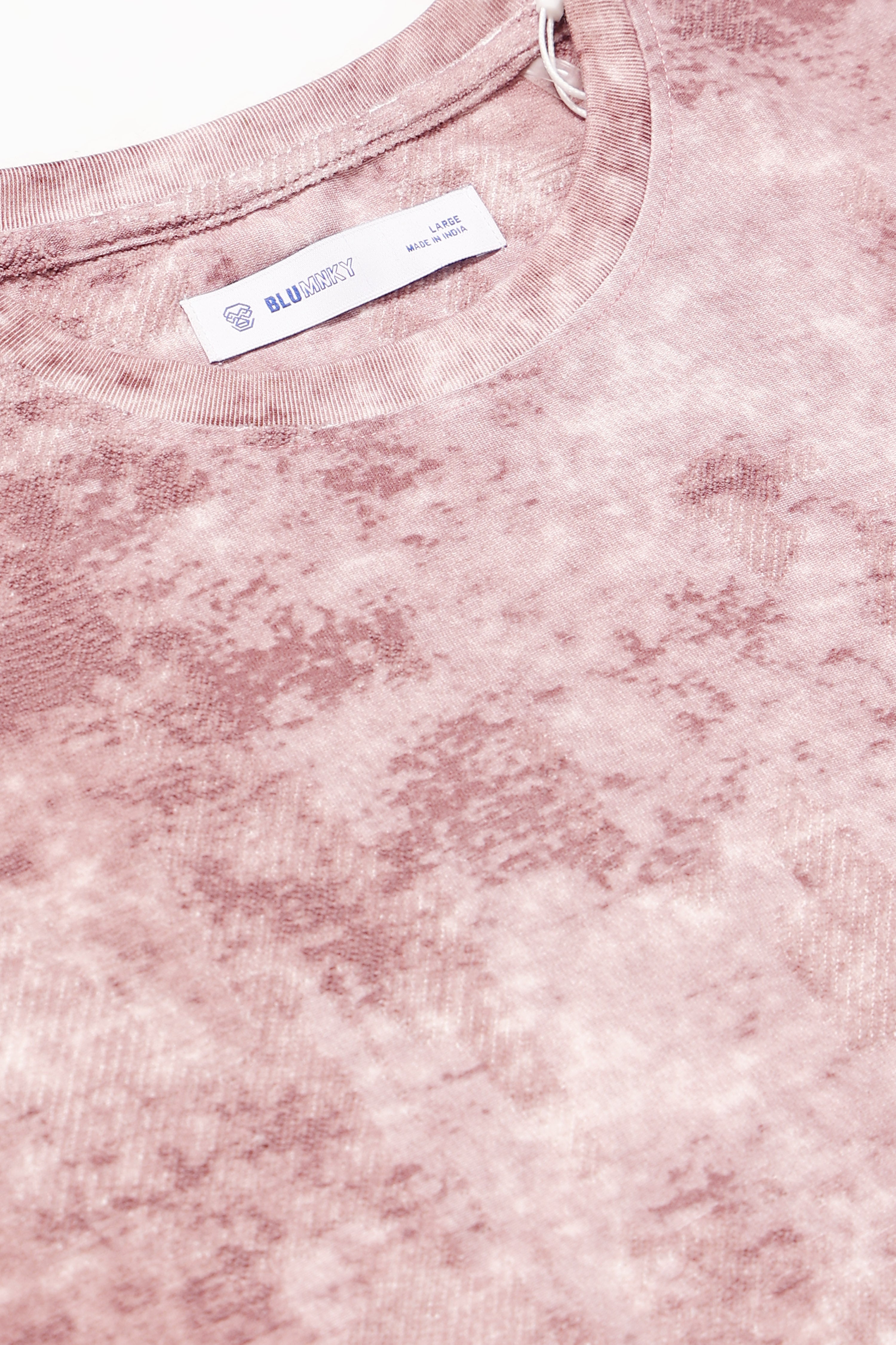 Men Pink Casual Relaxed Fit T-Shirt