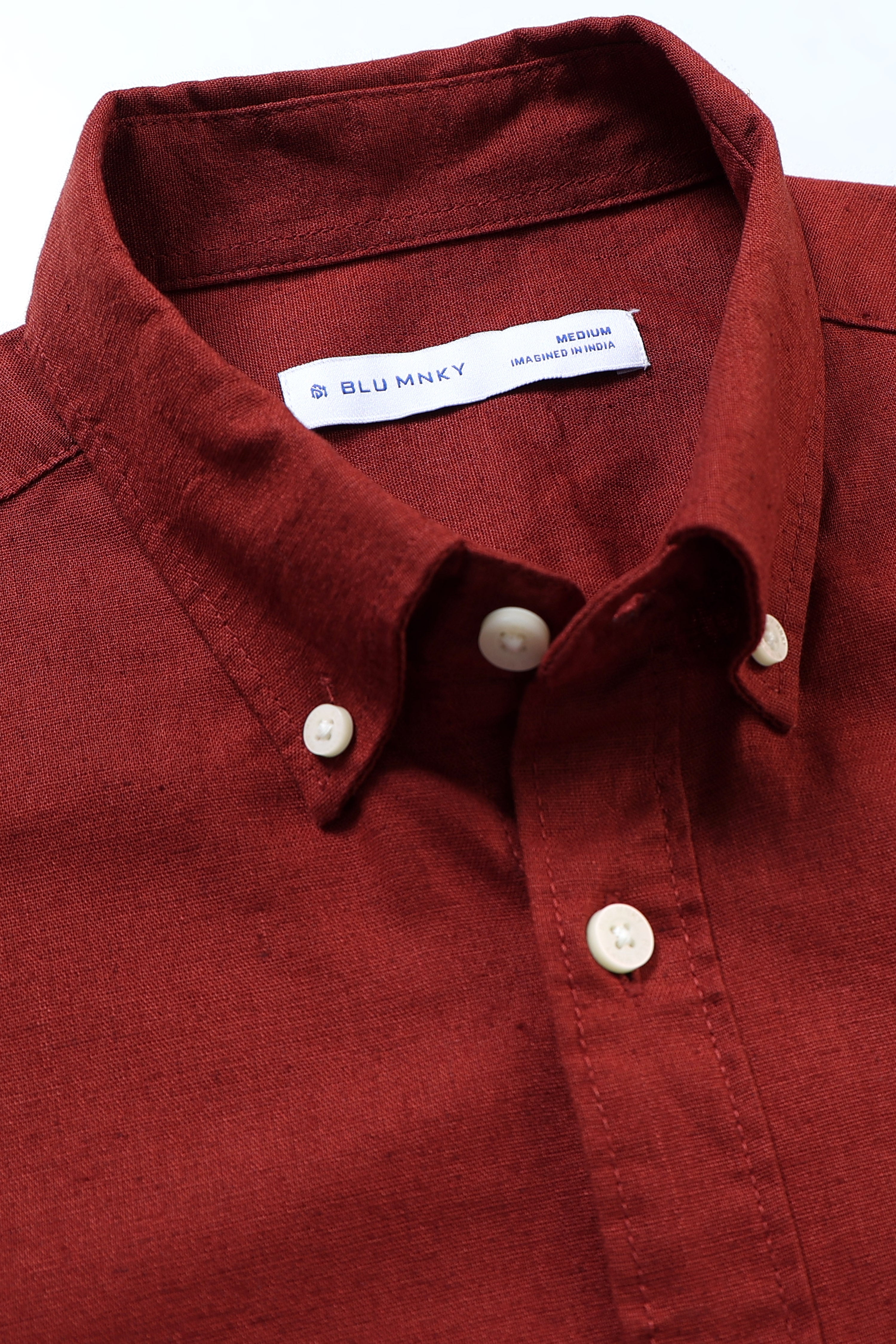 Men Brown Button-Down Shirt
