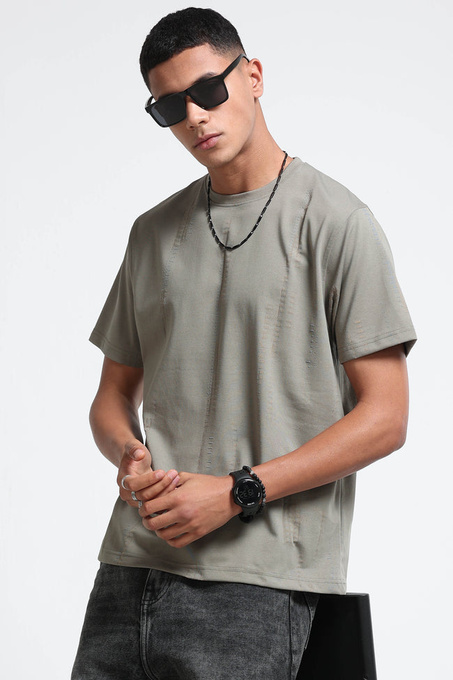 Men Olive Everyday Round Neck T-Shirt