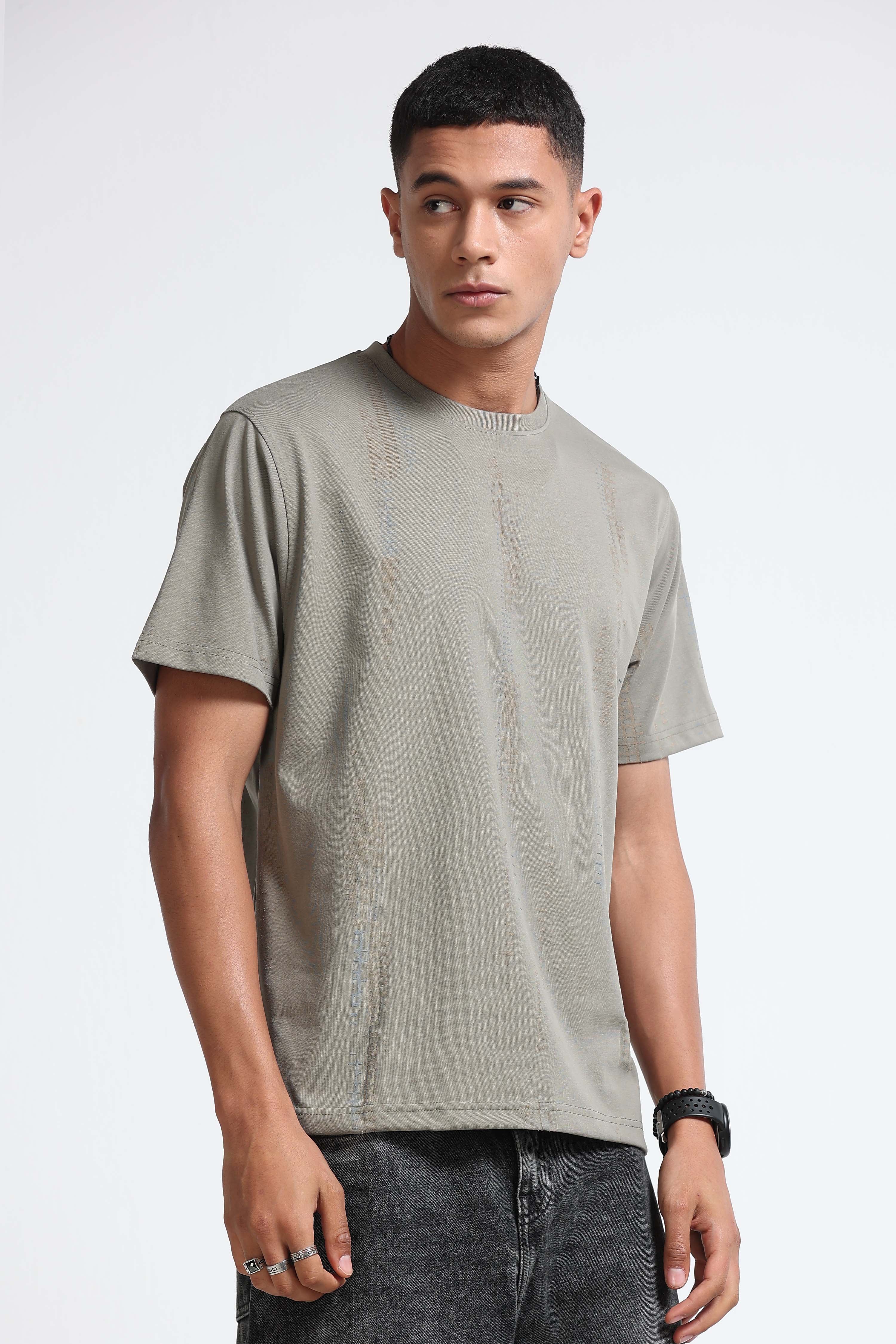 Men Olive Everyday Round Neck T-Shirt