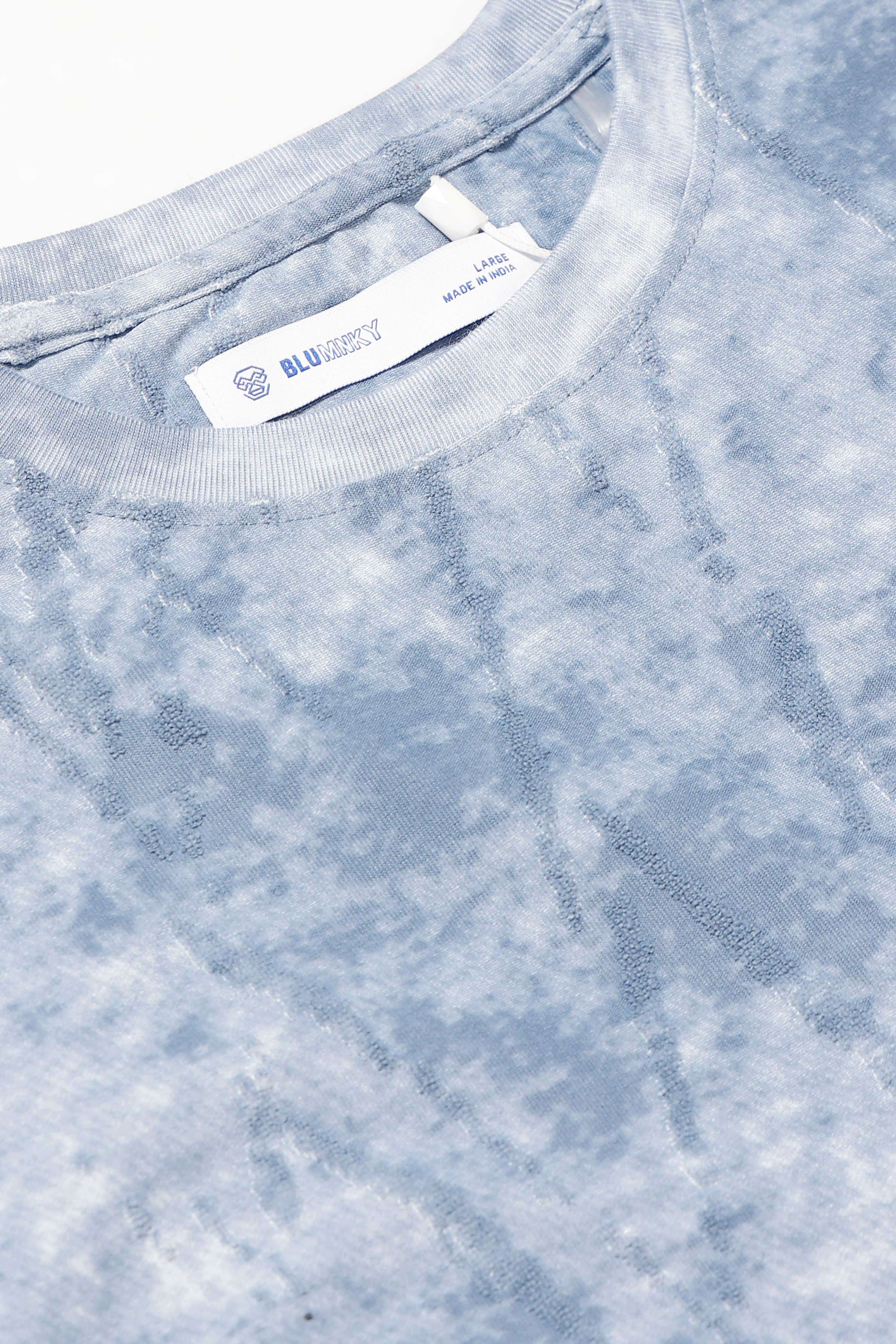 Men Blue Casual Relaxed Fit T-Shirt