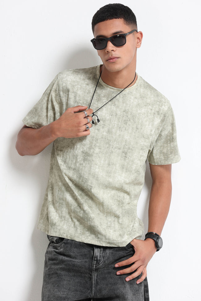 Men Green Casual Relaxed Fit T-Shirt