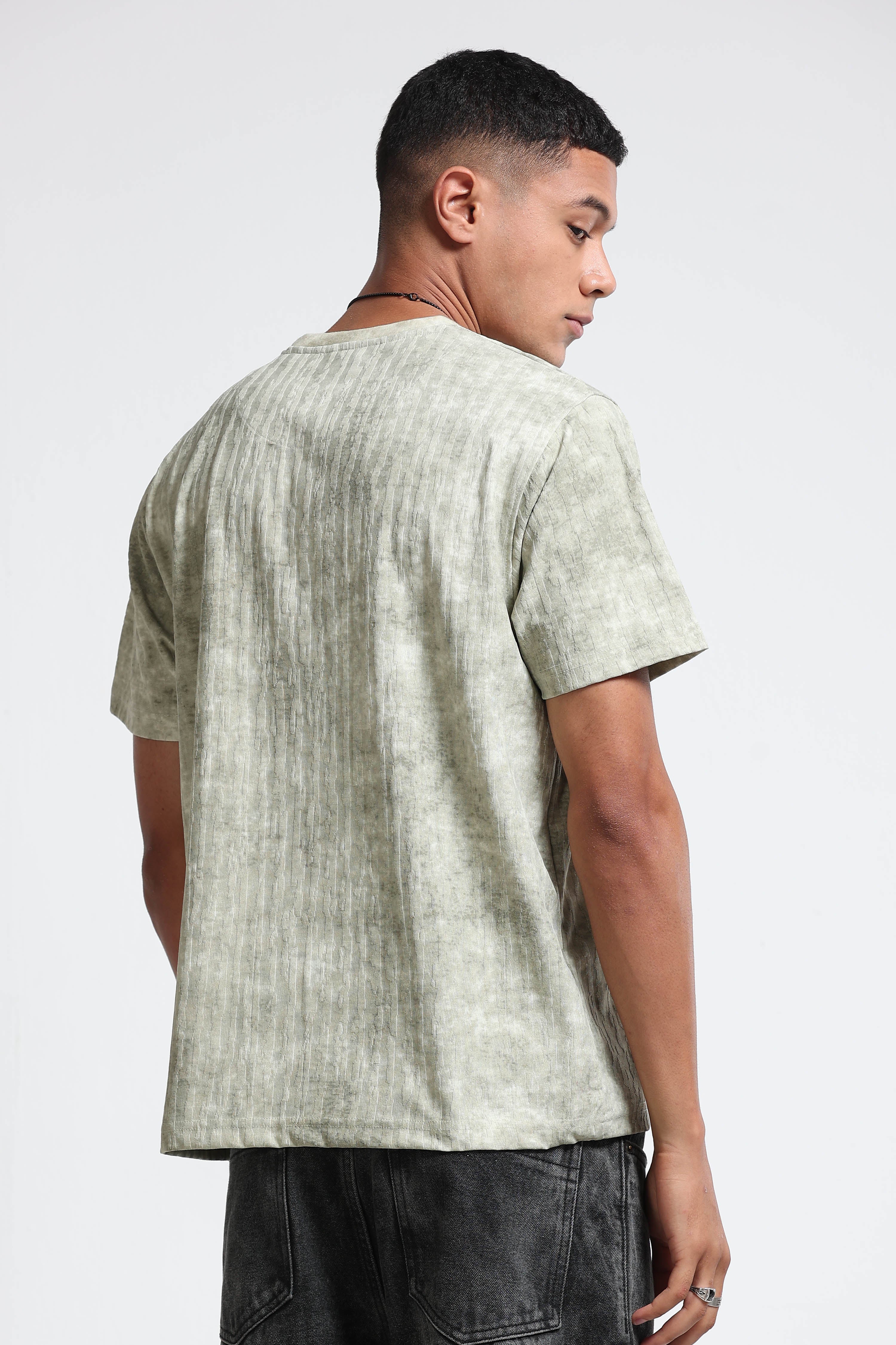 Men Green Casual Relaxed Fit T-Shirt