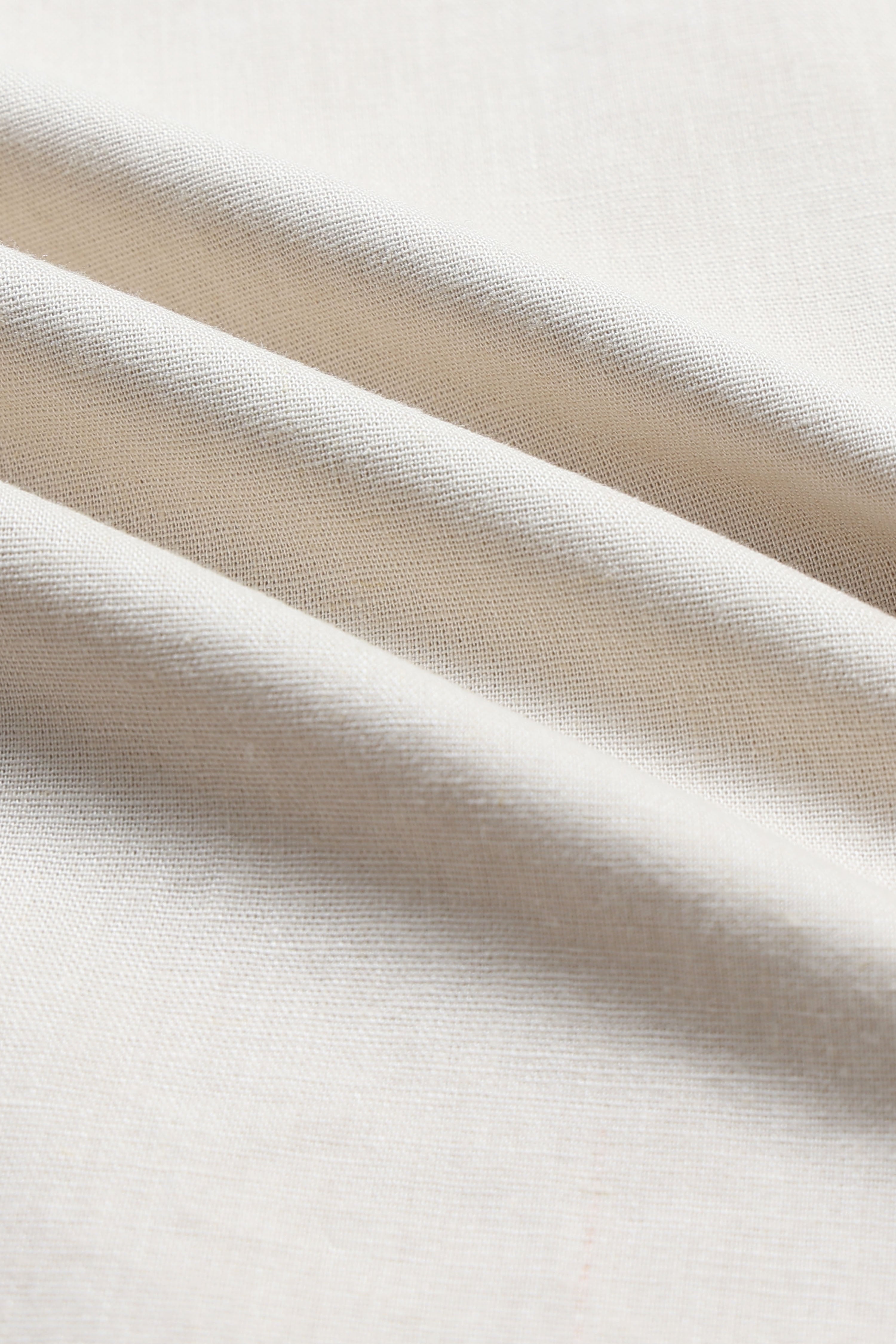 Men Cream Button-Down Shirt