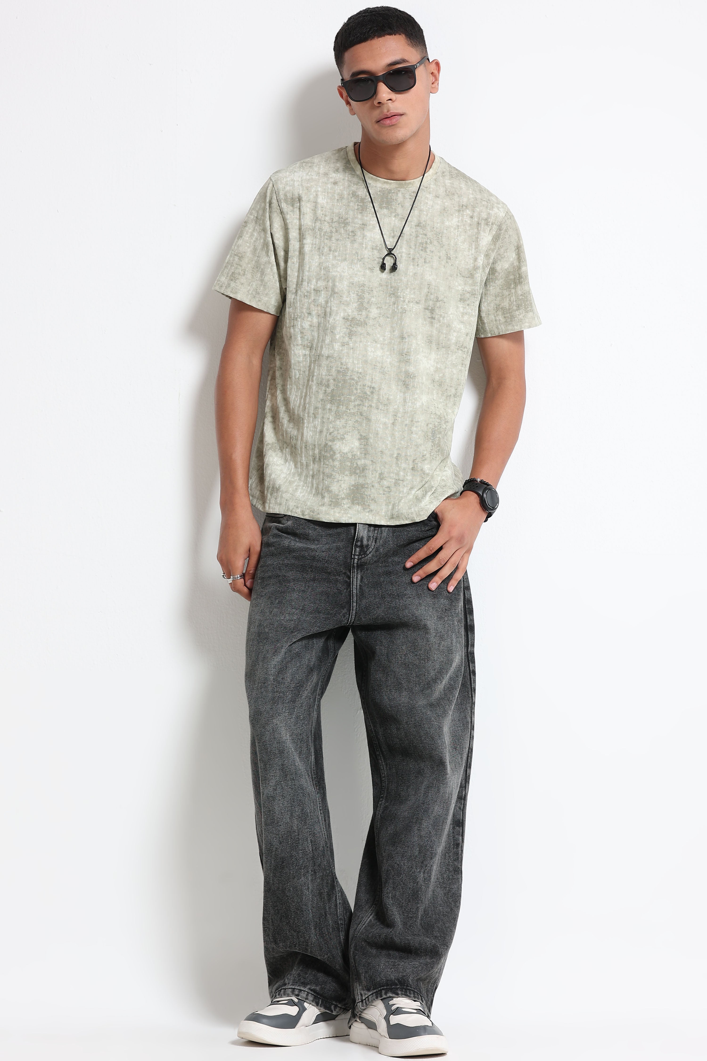 Men Green Casual Relaxed Fit T-Shirt