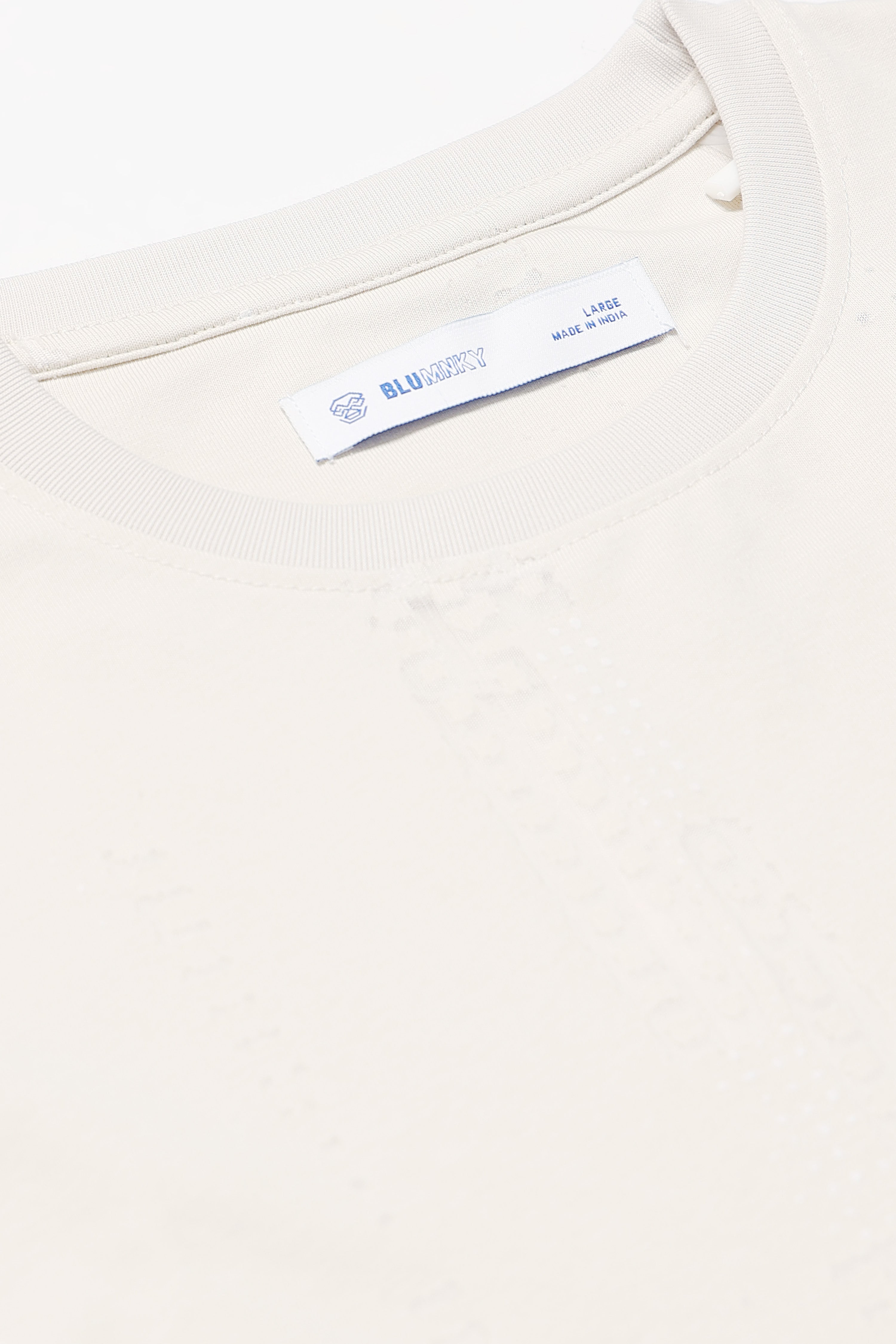 Men Cream Everyday Round Neck T-Shirt
