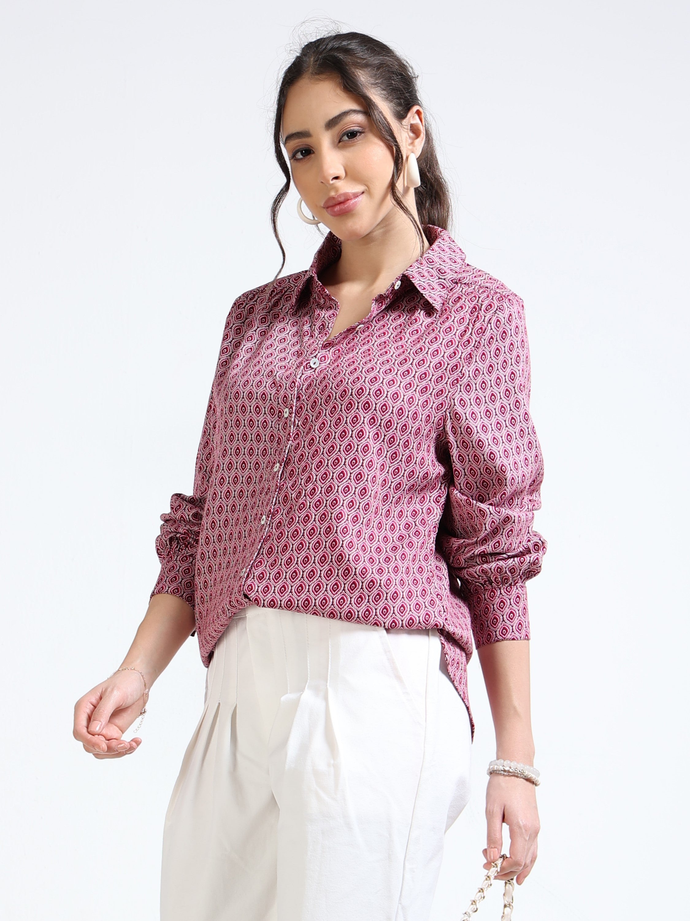 Women Printed Regular Fit Shirt