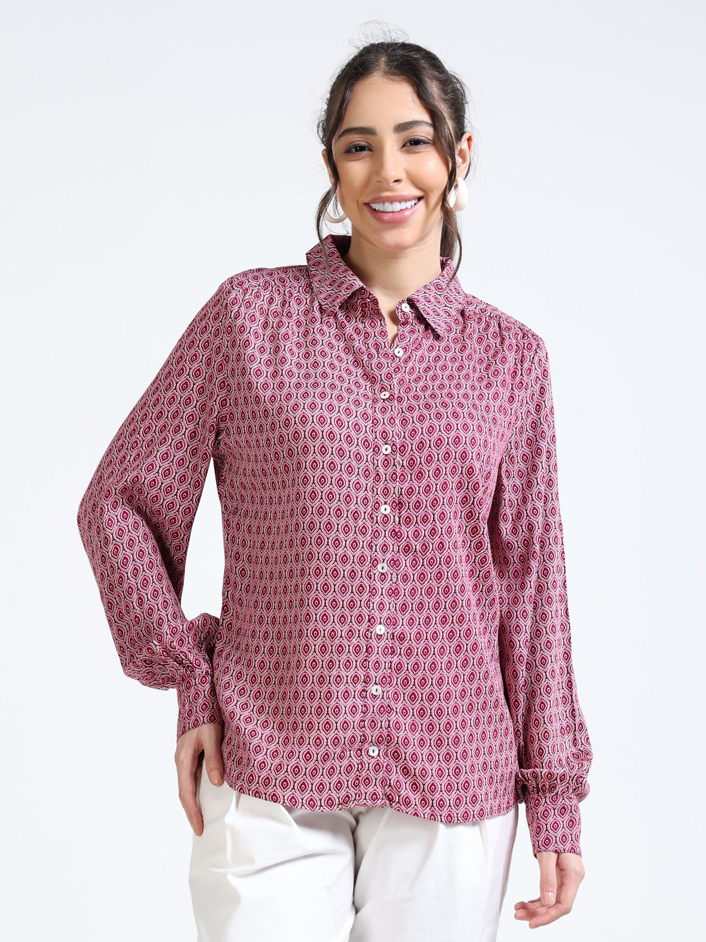 Women Printed Regular Fit Shirt
