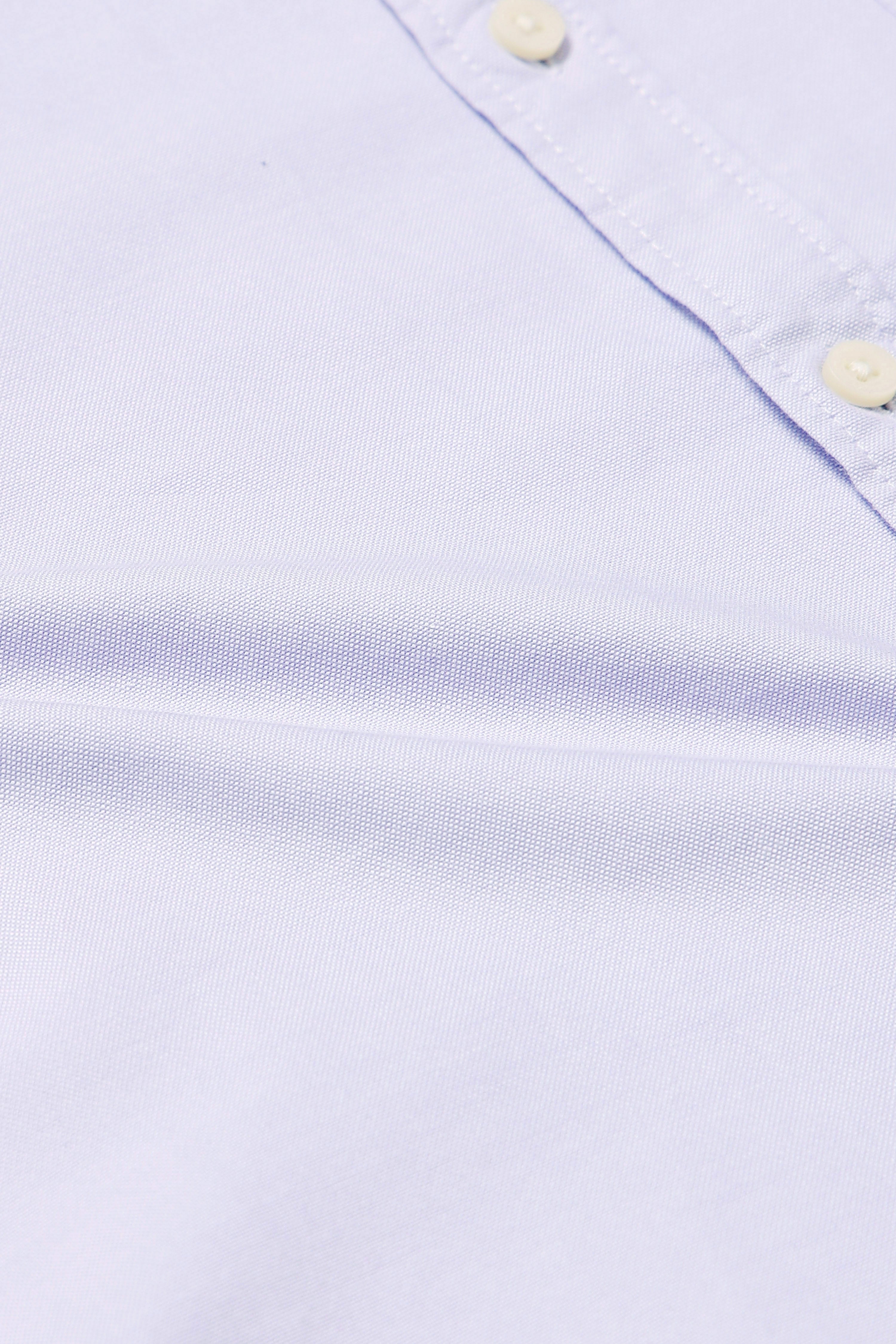 Men Lavender Cotton Oxford Slim Fit Shirt
