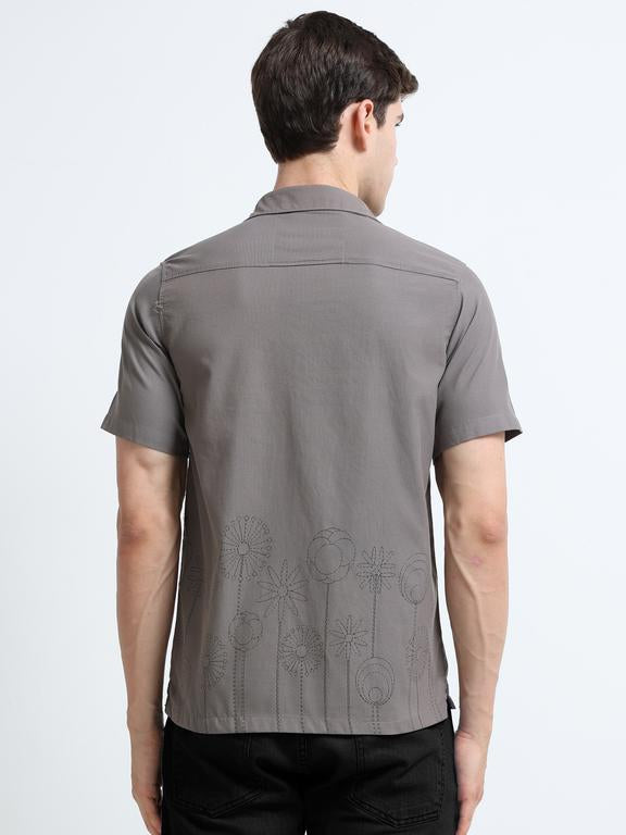 Men Grey Casual Shirt