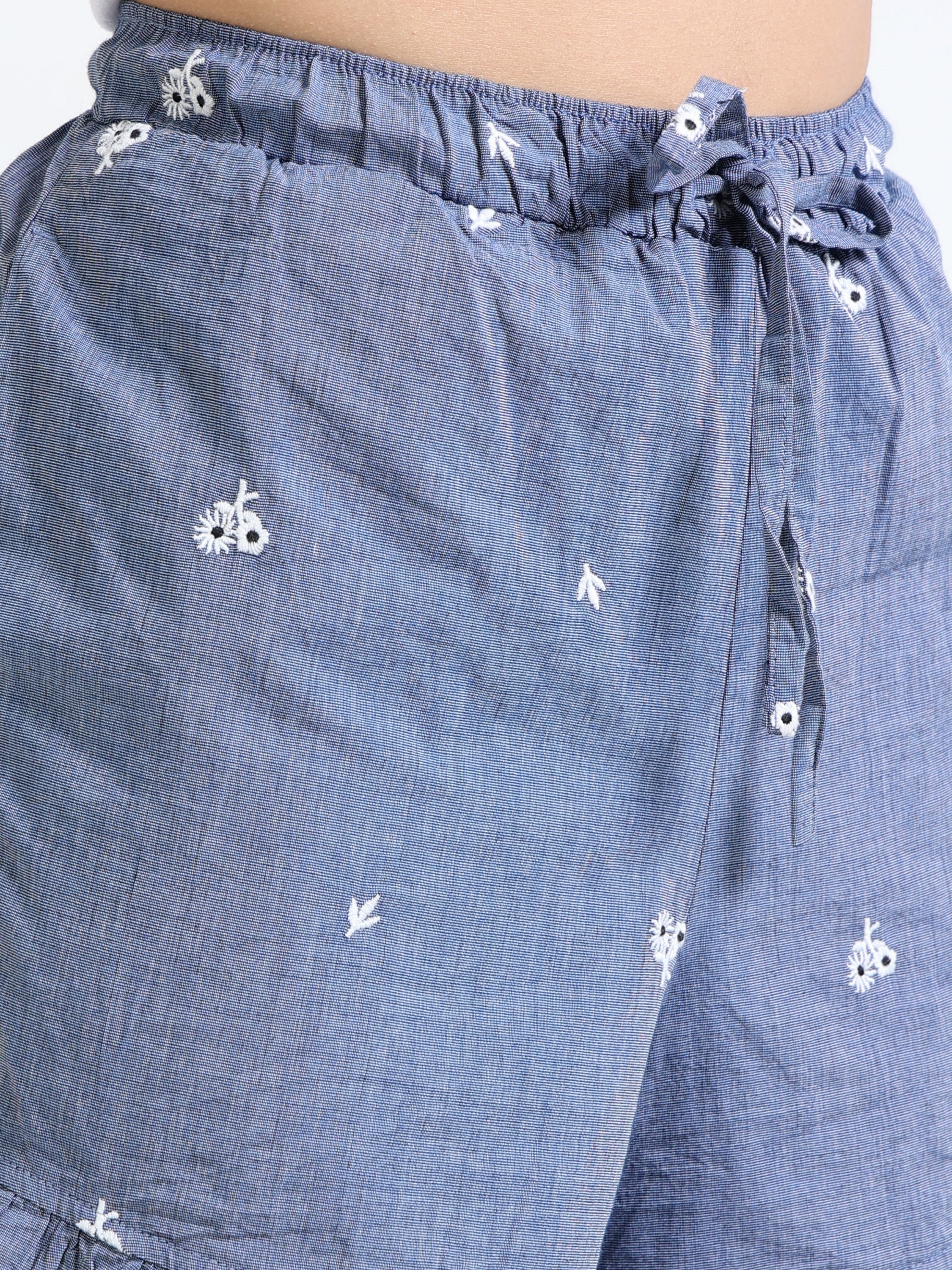 Women Denim Embroidered Shorts