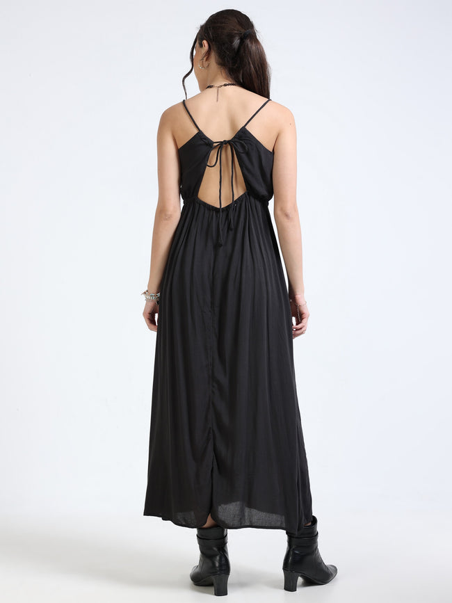 Women Black Maxi Dress