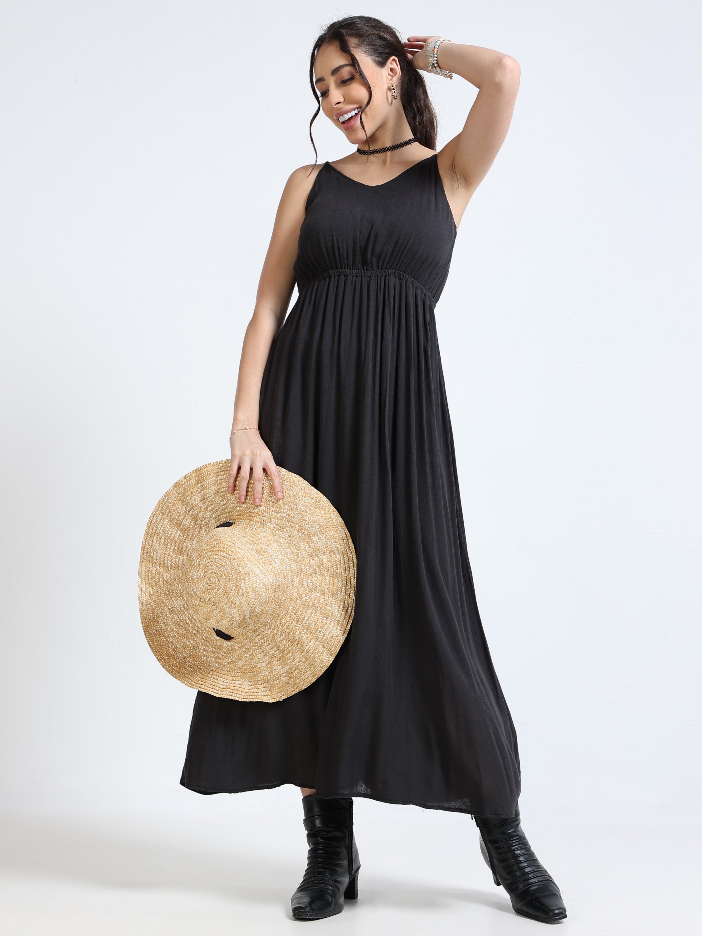 Women Black Maxi Dress