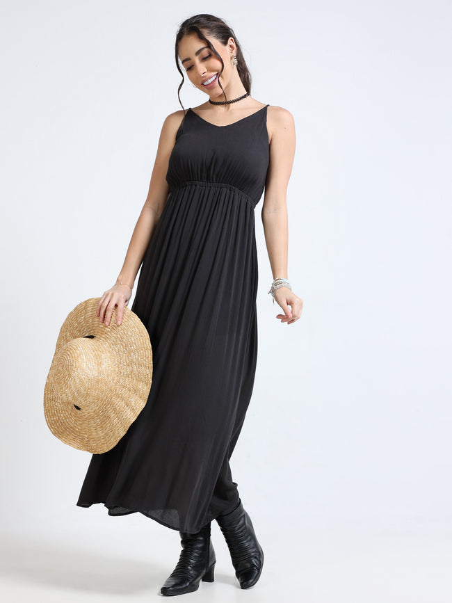 Women Black Maxi Dress