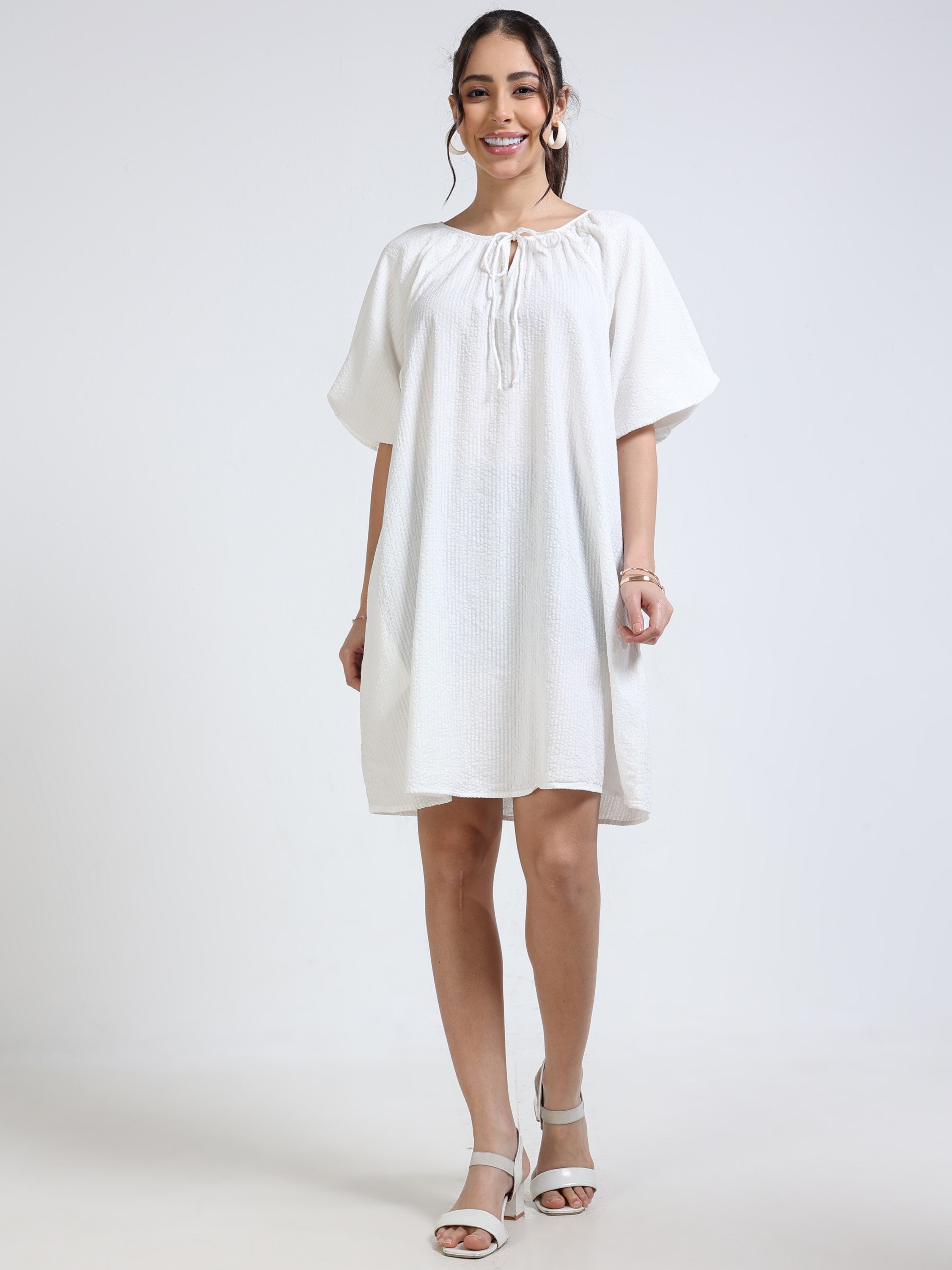 Women Self Design Midi Dress