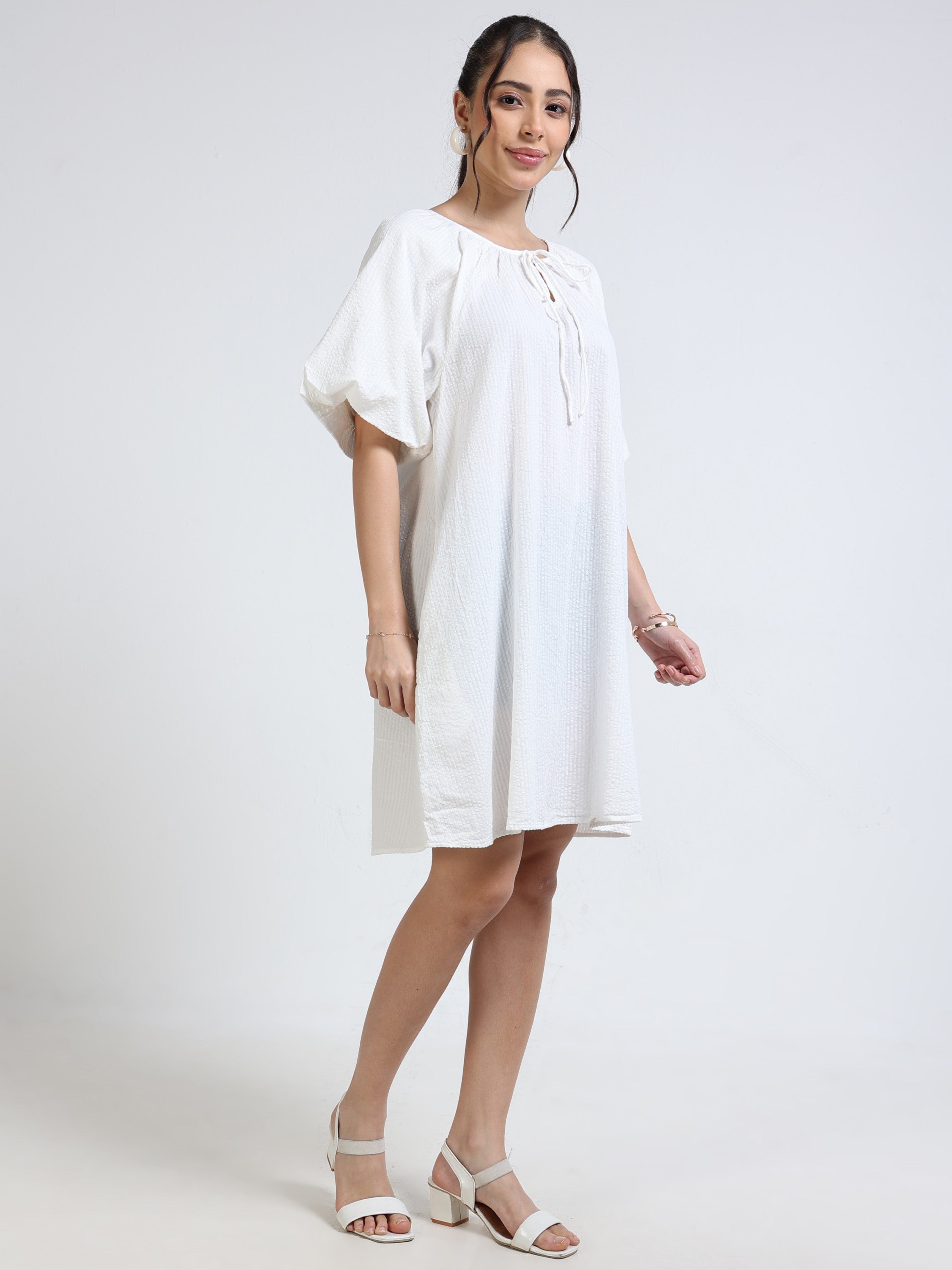 Women Self Design Midi Dress