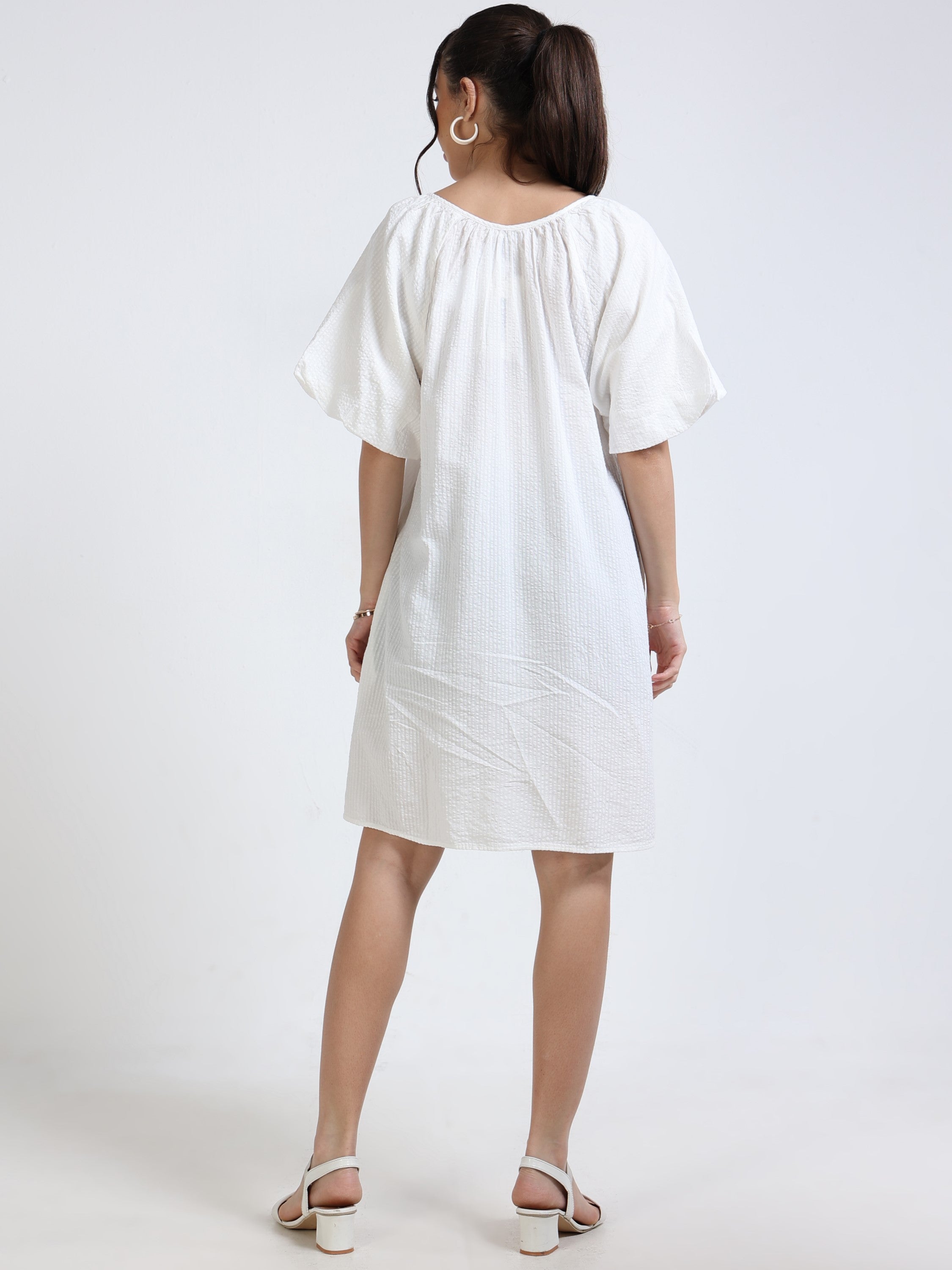 Women Self Design Midi Dress