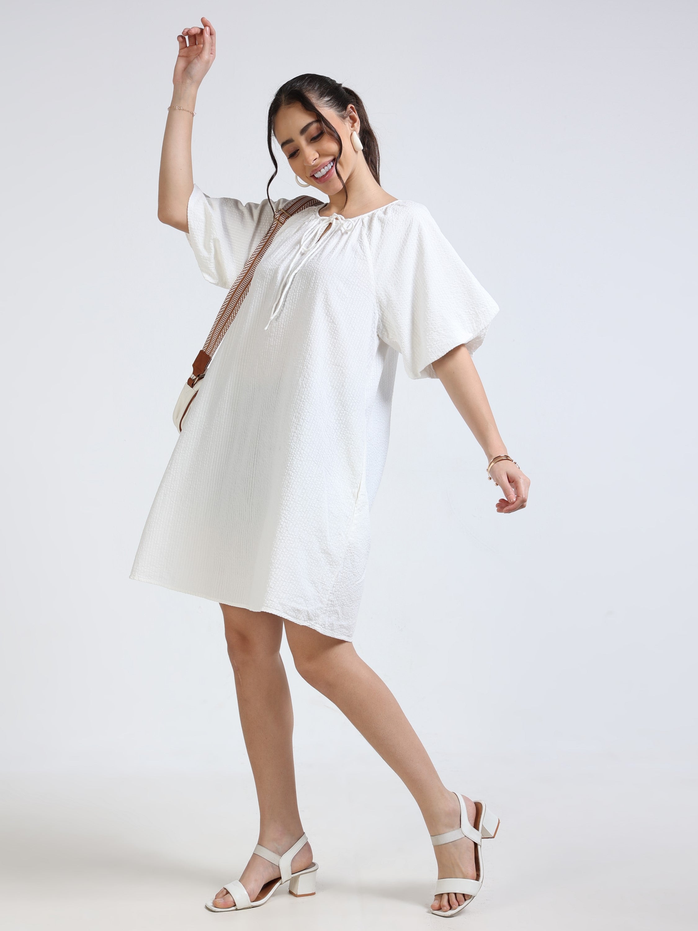 Women Self Design Midi Dress