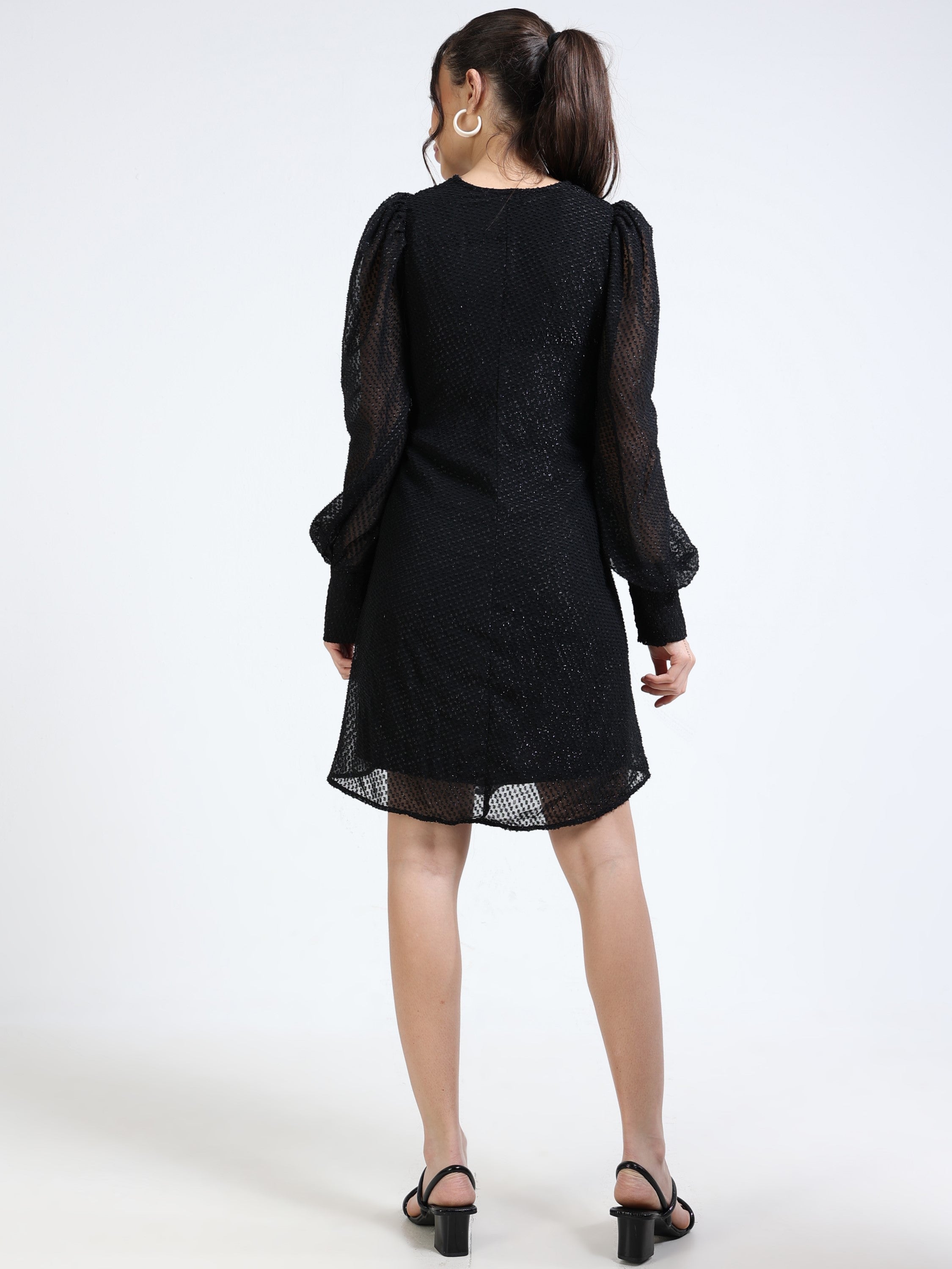 Women Balloon Sleeve Party Dress