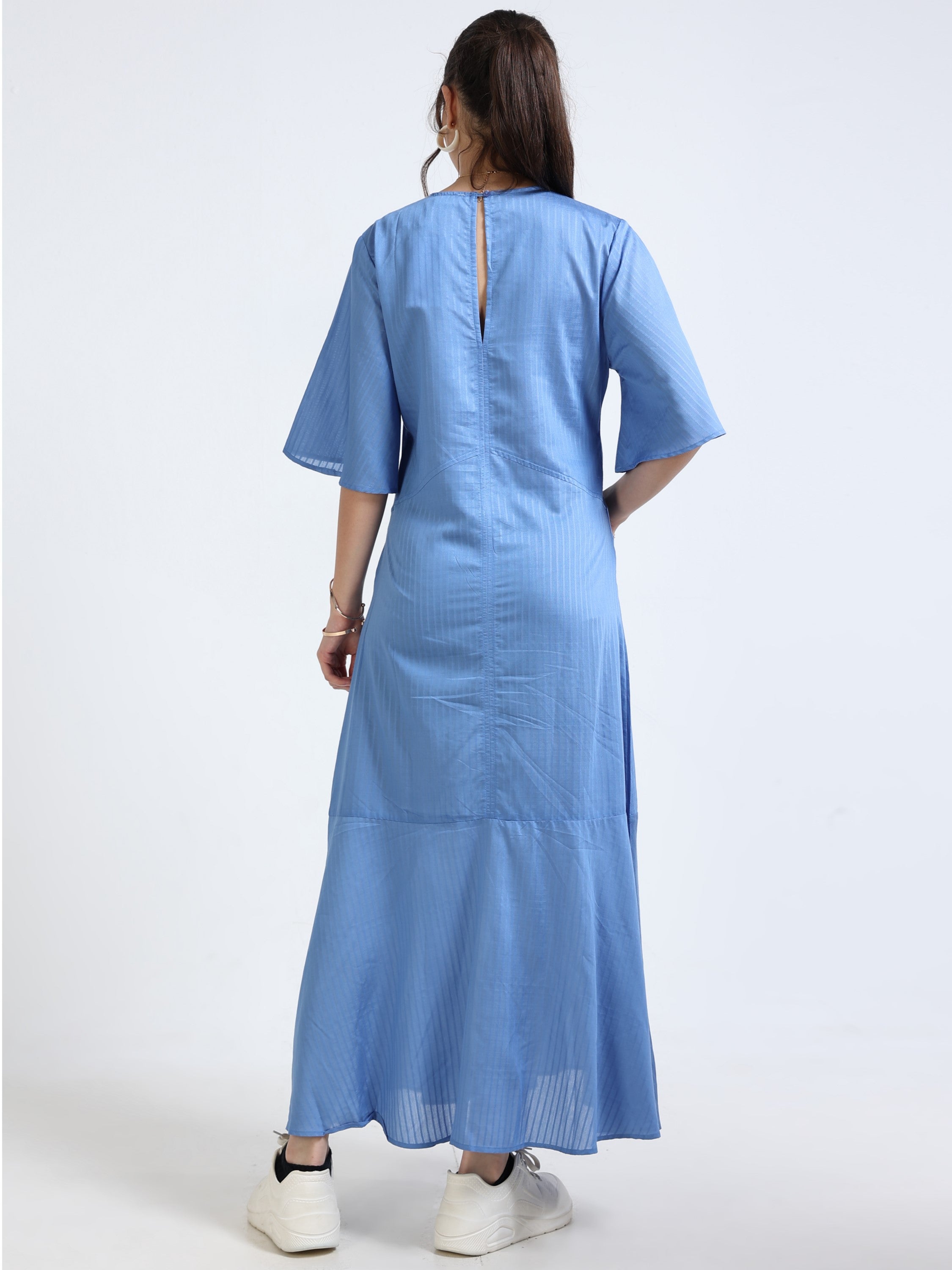 Women Bell Sleeve Maxi Dress