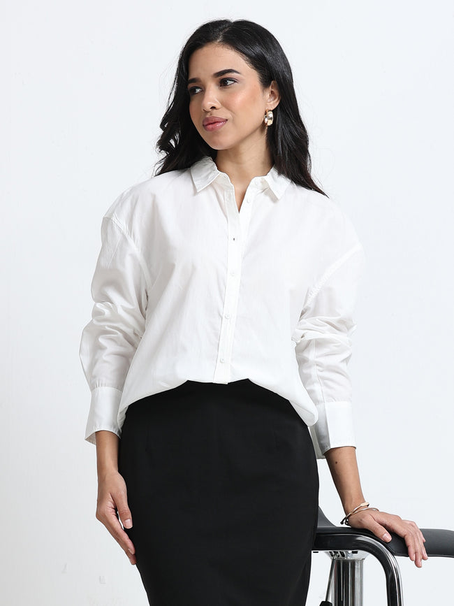 Women White Regular Fit Shirt
