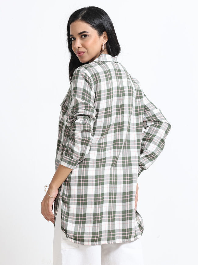 Women Comfort Fit Checked Shirt
