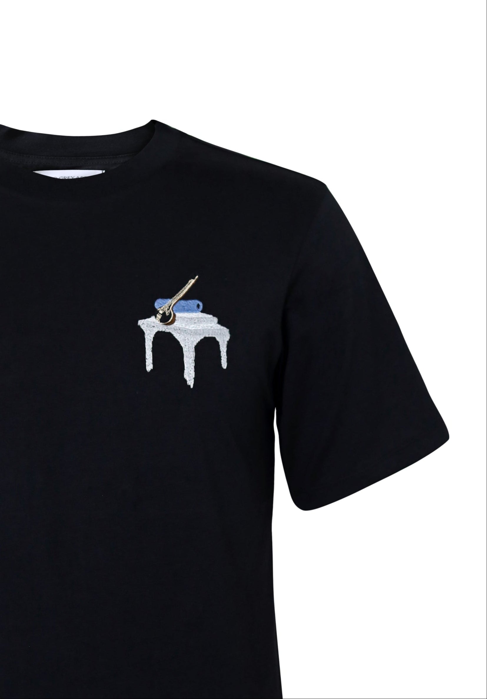 Men Black Tanpura T-shirt