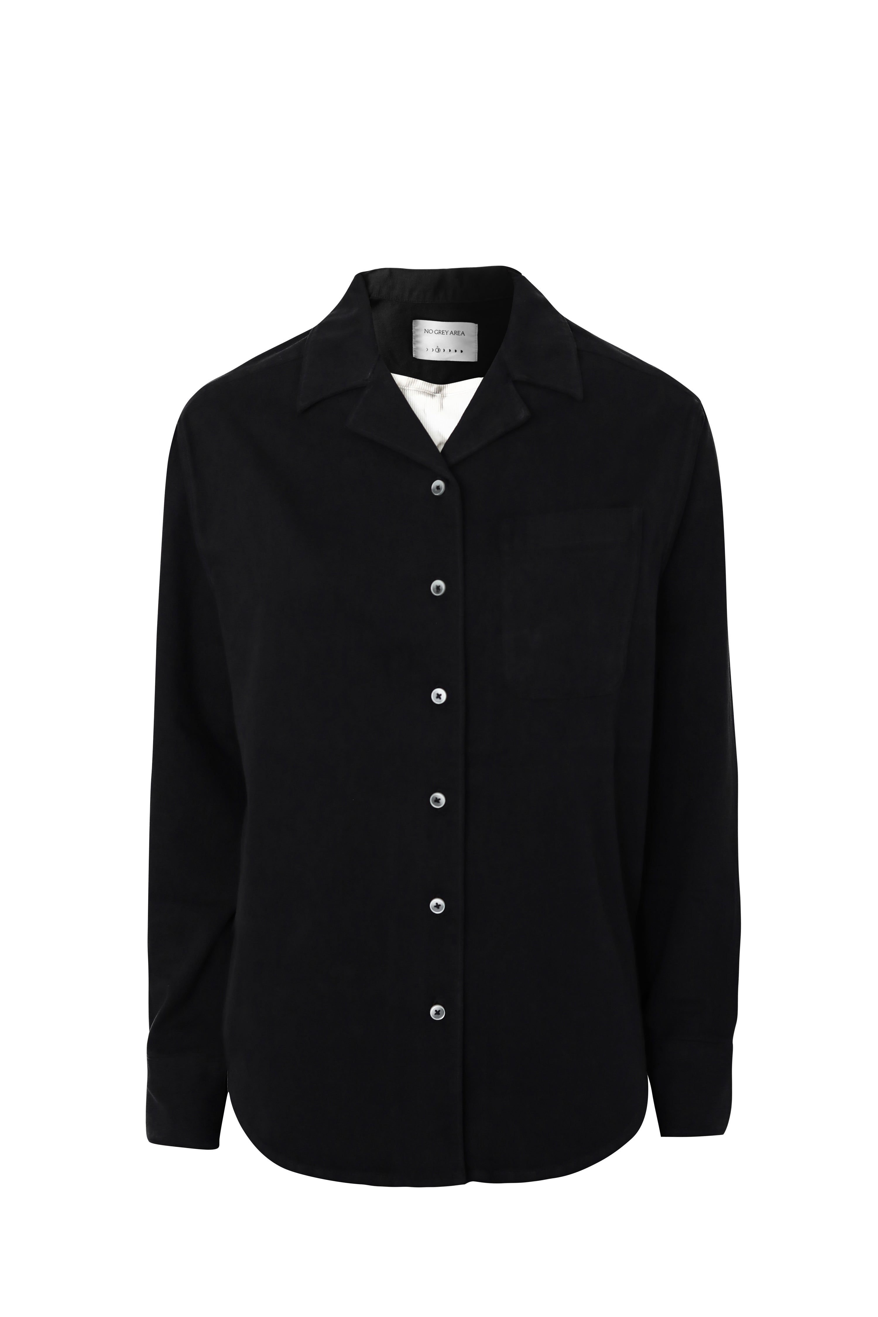 Women Black Kiss No Cowards Overshirt
