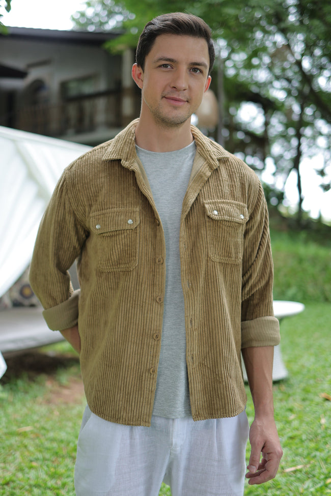 Men Nicholas Corduroy Shirt Mustard Style