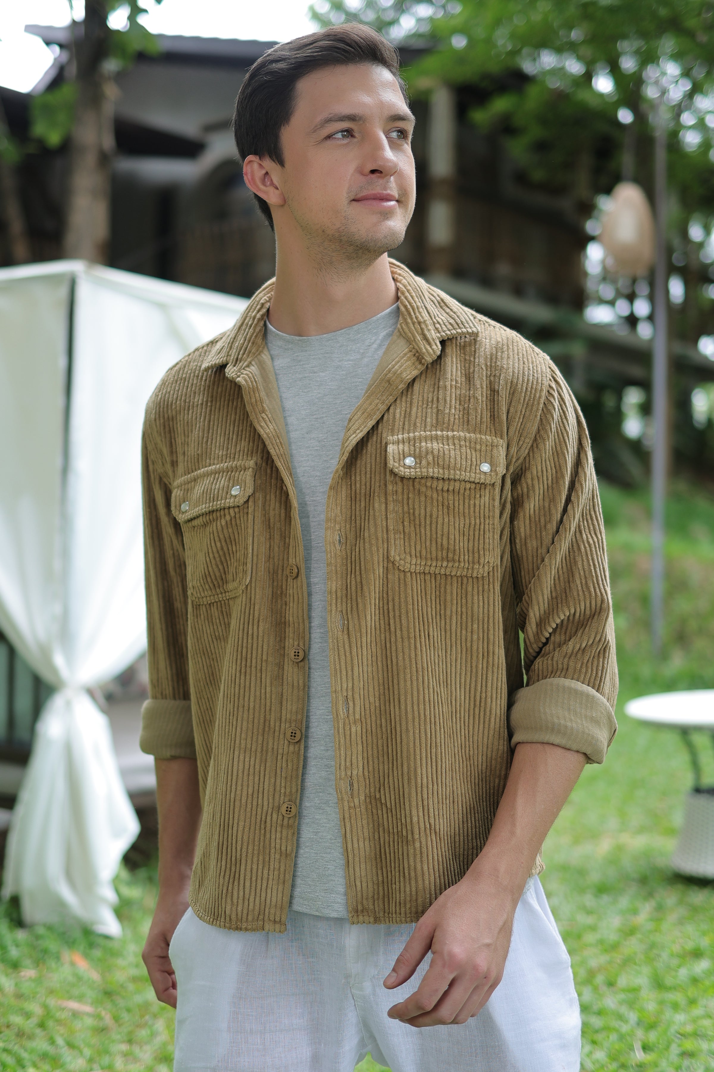 Men Nicholas Corduroy Shirt Mustard Style