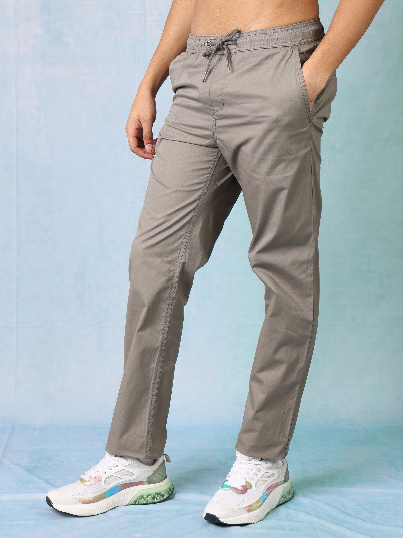 Men Olive Regular Fit Joggers