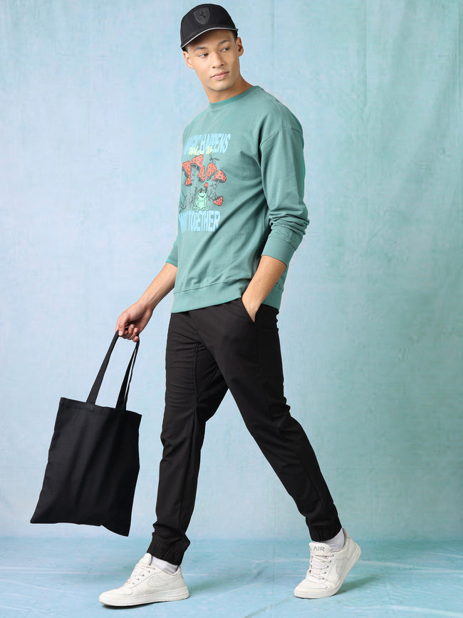 Men Black Regular Fit Joggers