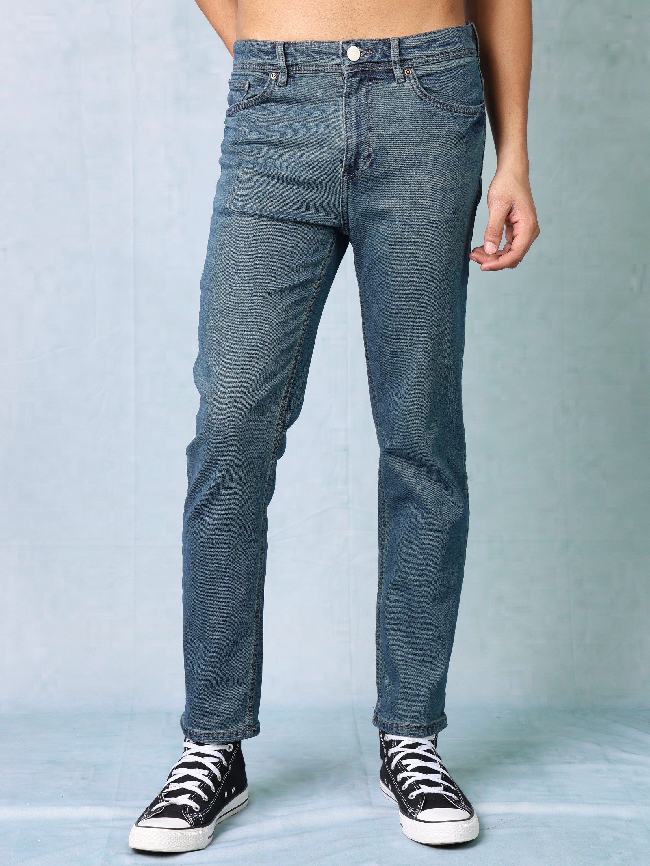 Men Blue Straight Fit Jeans