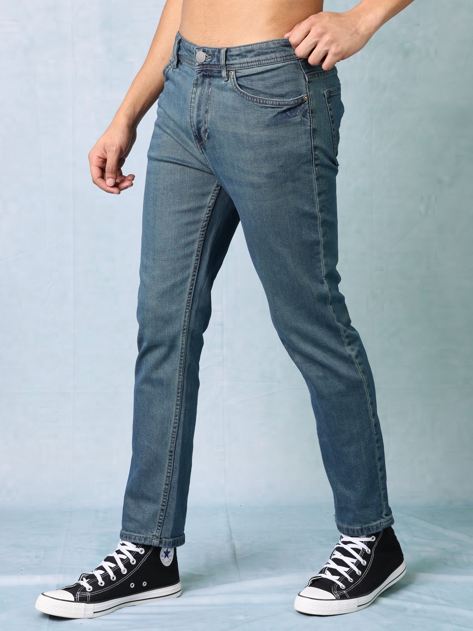 Men Blue Straight Fit Jeans