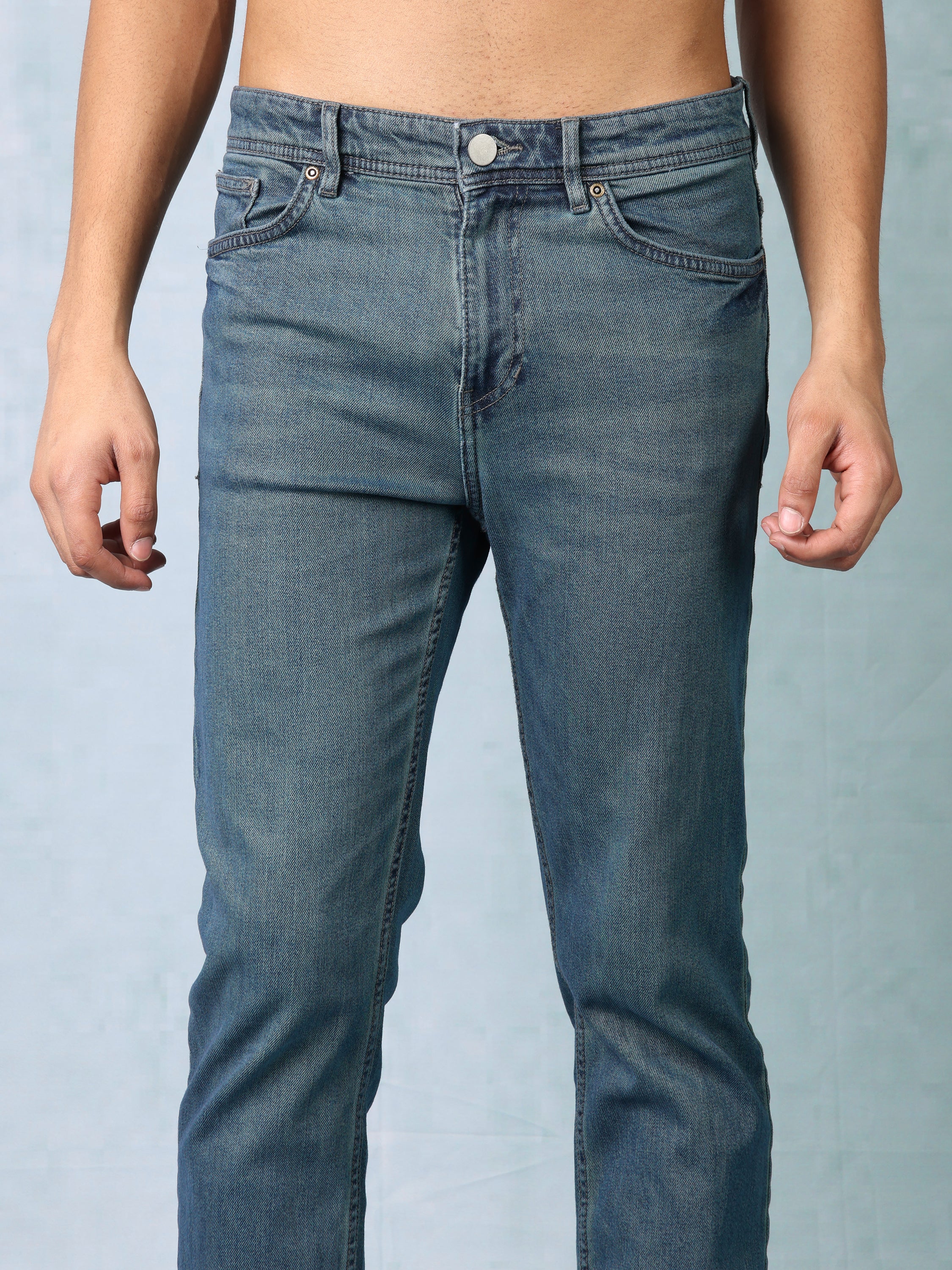 Men Blue Straight Fit Jeans