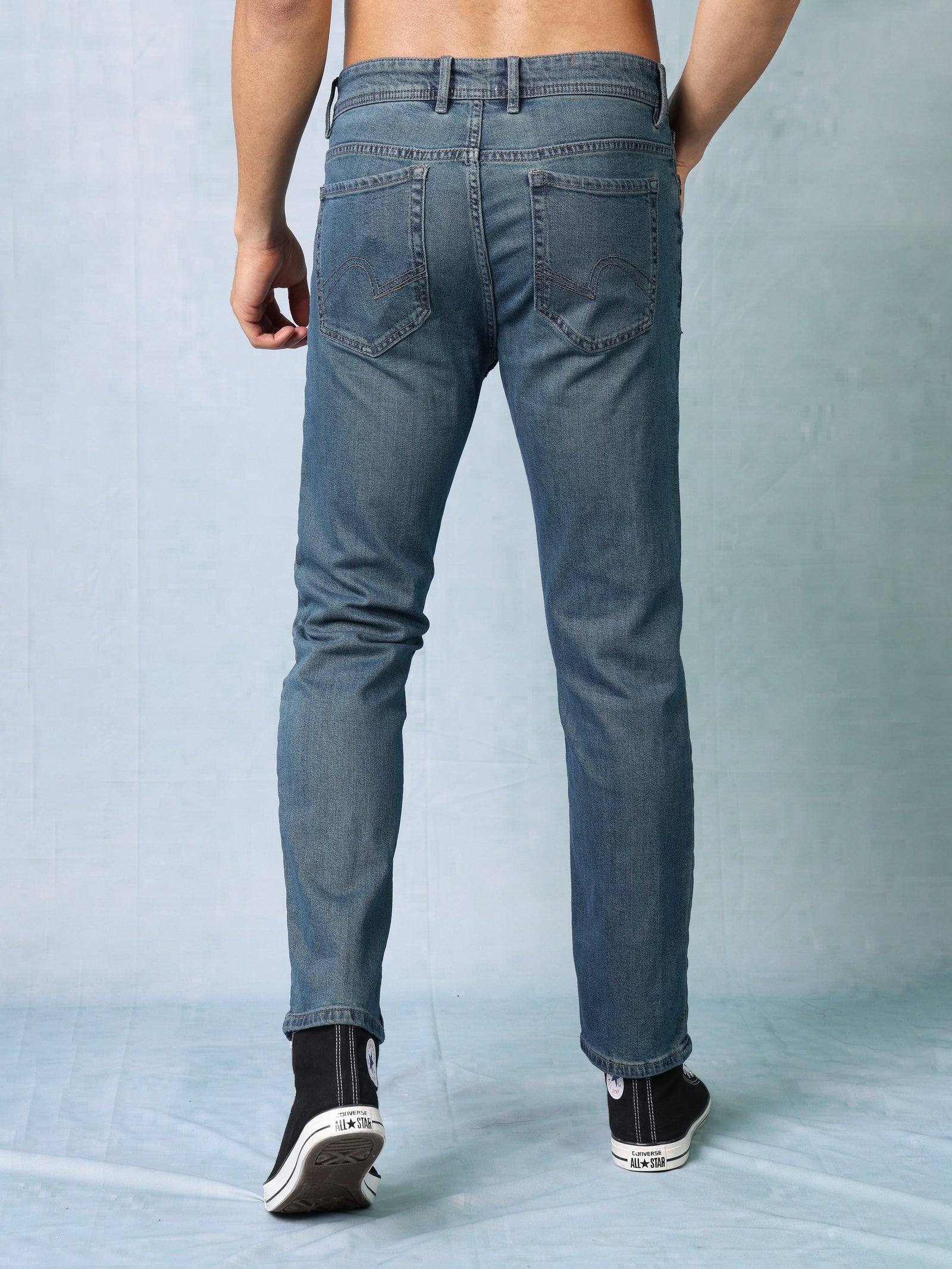 Men Blue Straight Fit Jeans