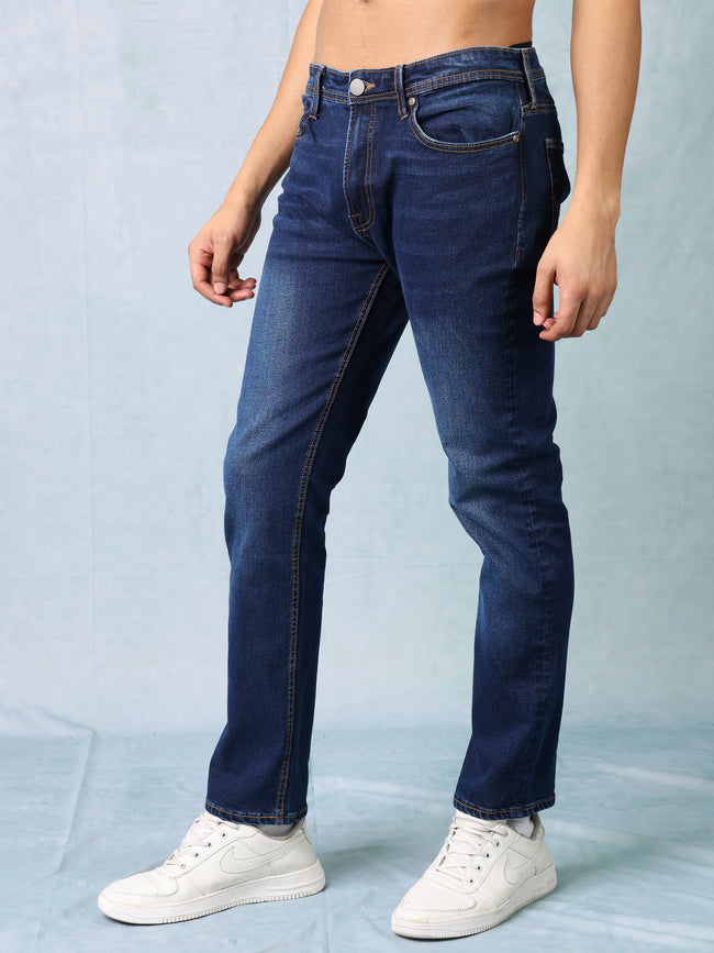 Men Blue Slim Fit Mid Rise Jeans