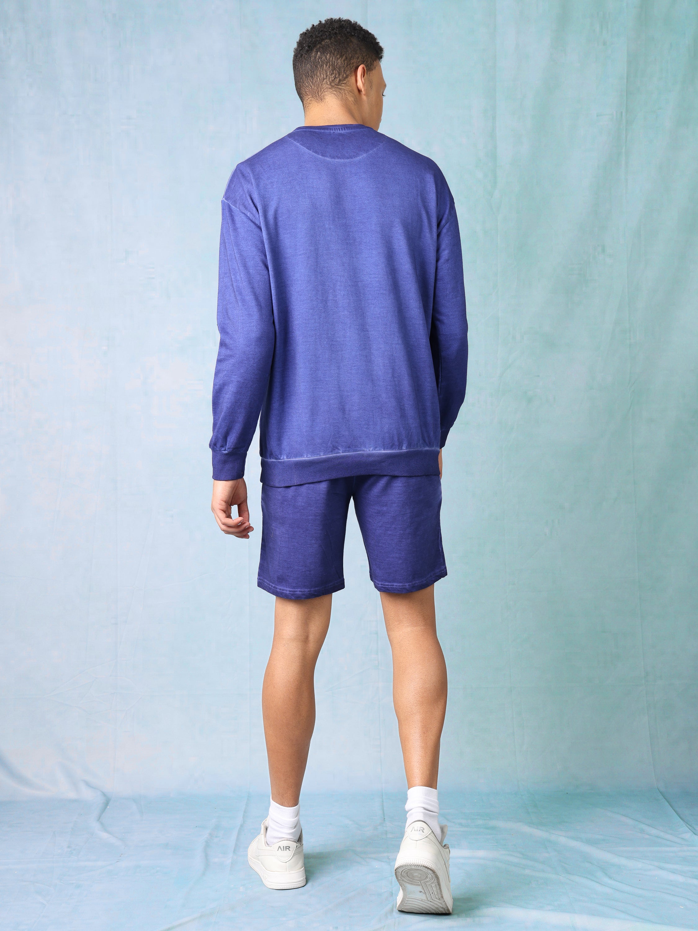 Men Purple Oversized Co-ord Set