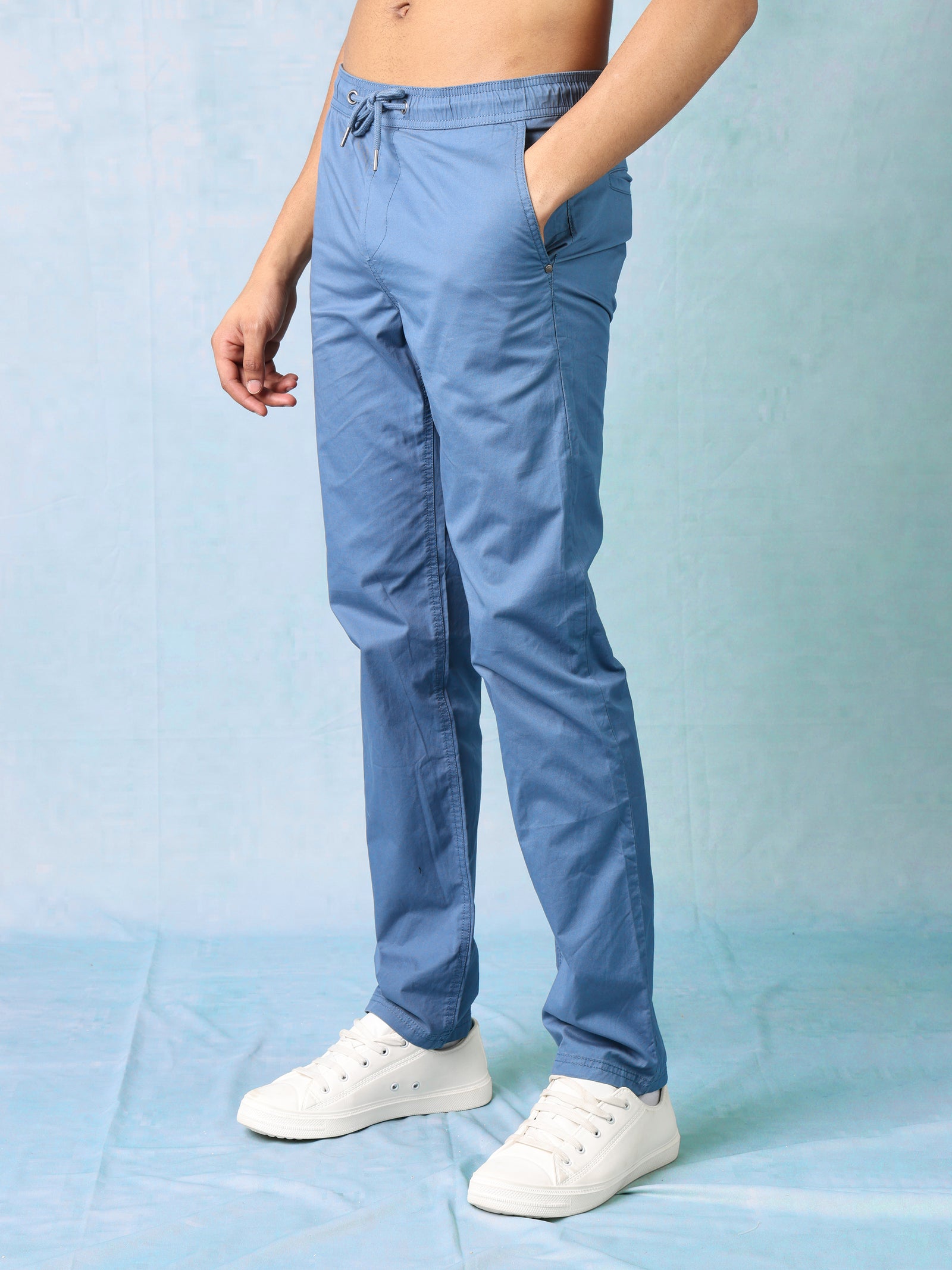 Men Blue Regular Fit Joggers