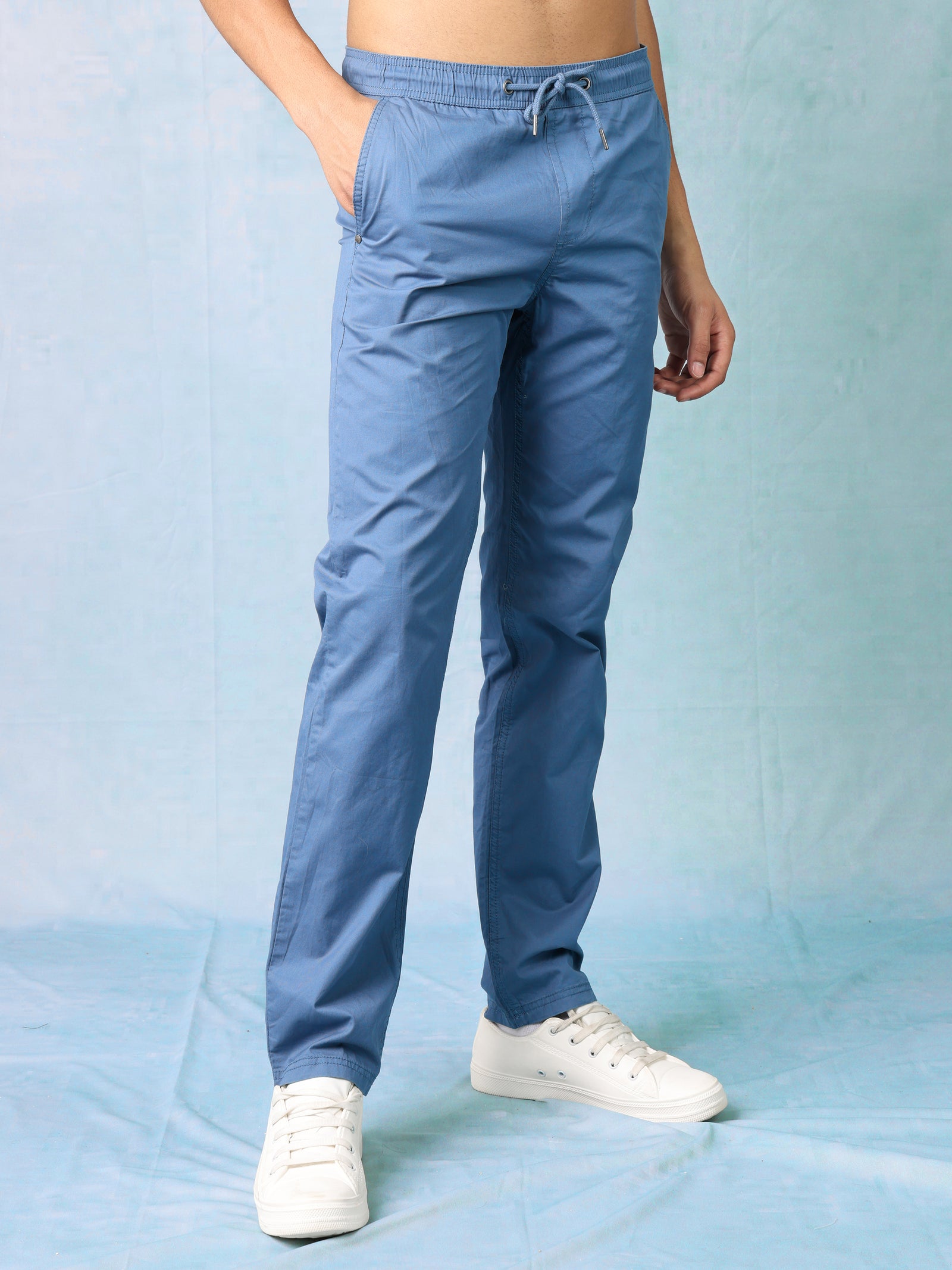 Men Blue Regular Fit Joggers