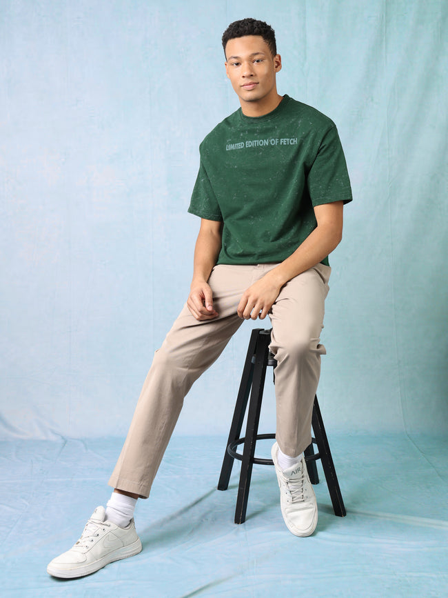 Men Beige Semi Formal Trouser