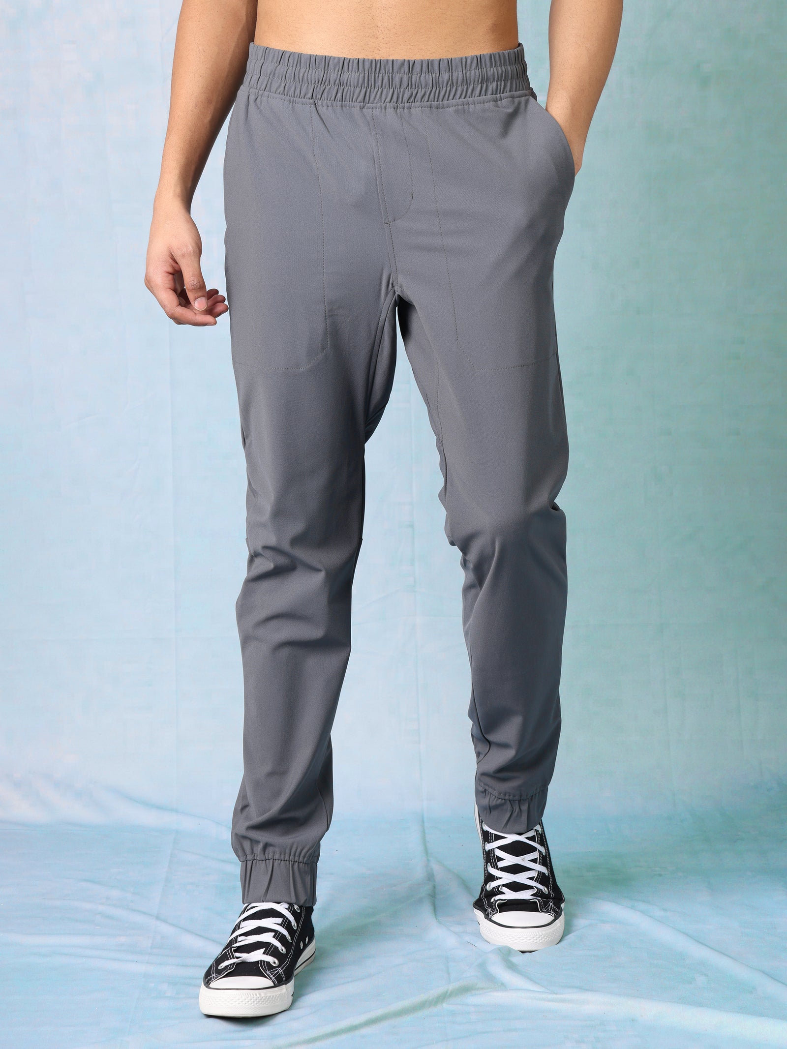 Men Grey Regular Fit Joggers