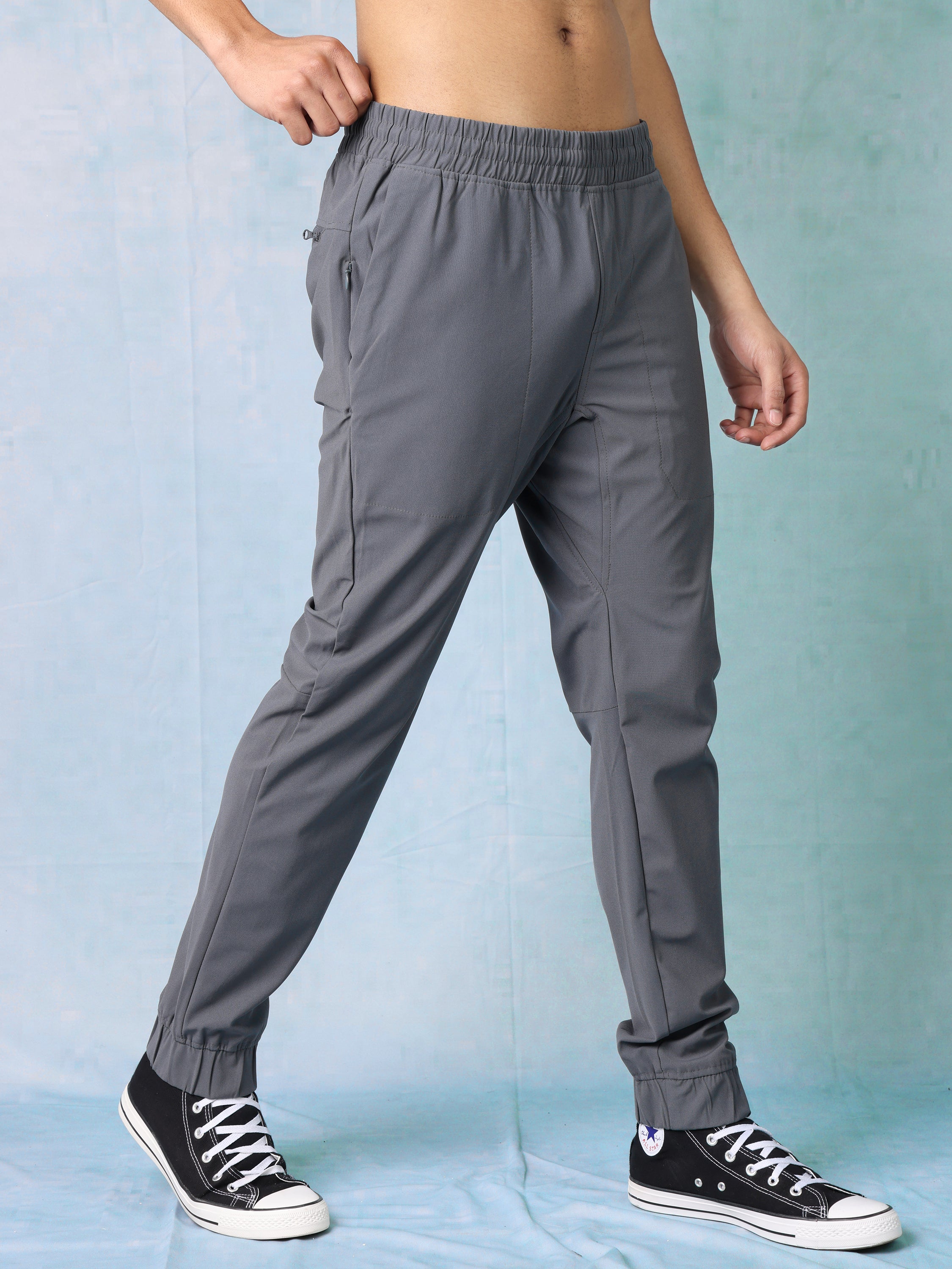 Men Grey Regular Fit Joggers