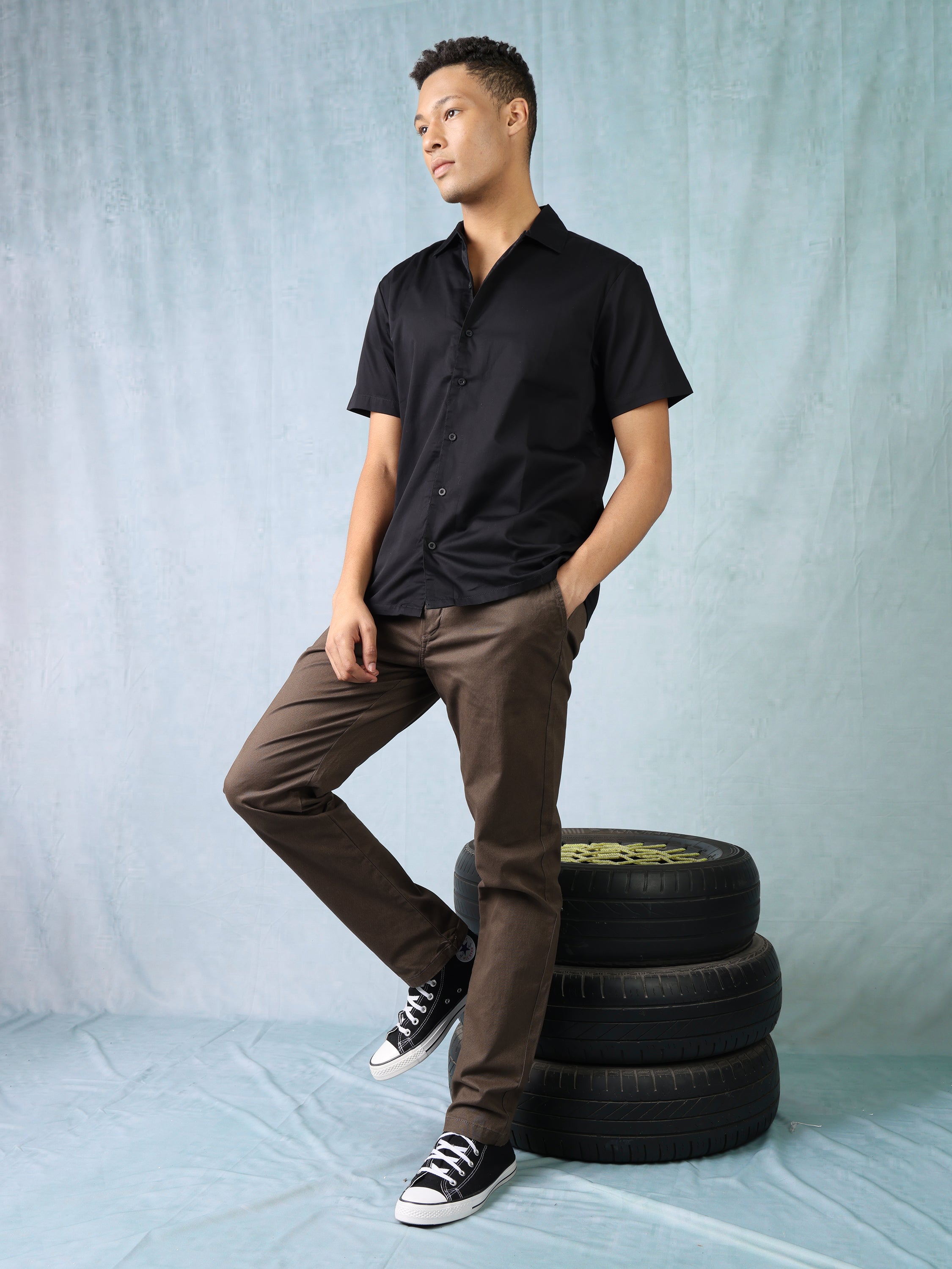 Men Brown Regular Fit Trousers