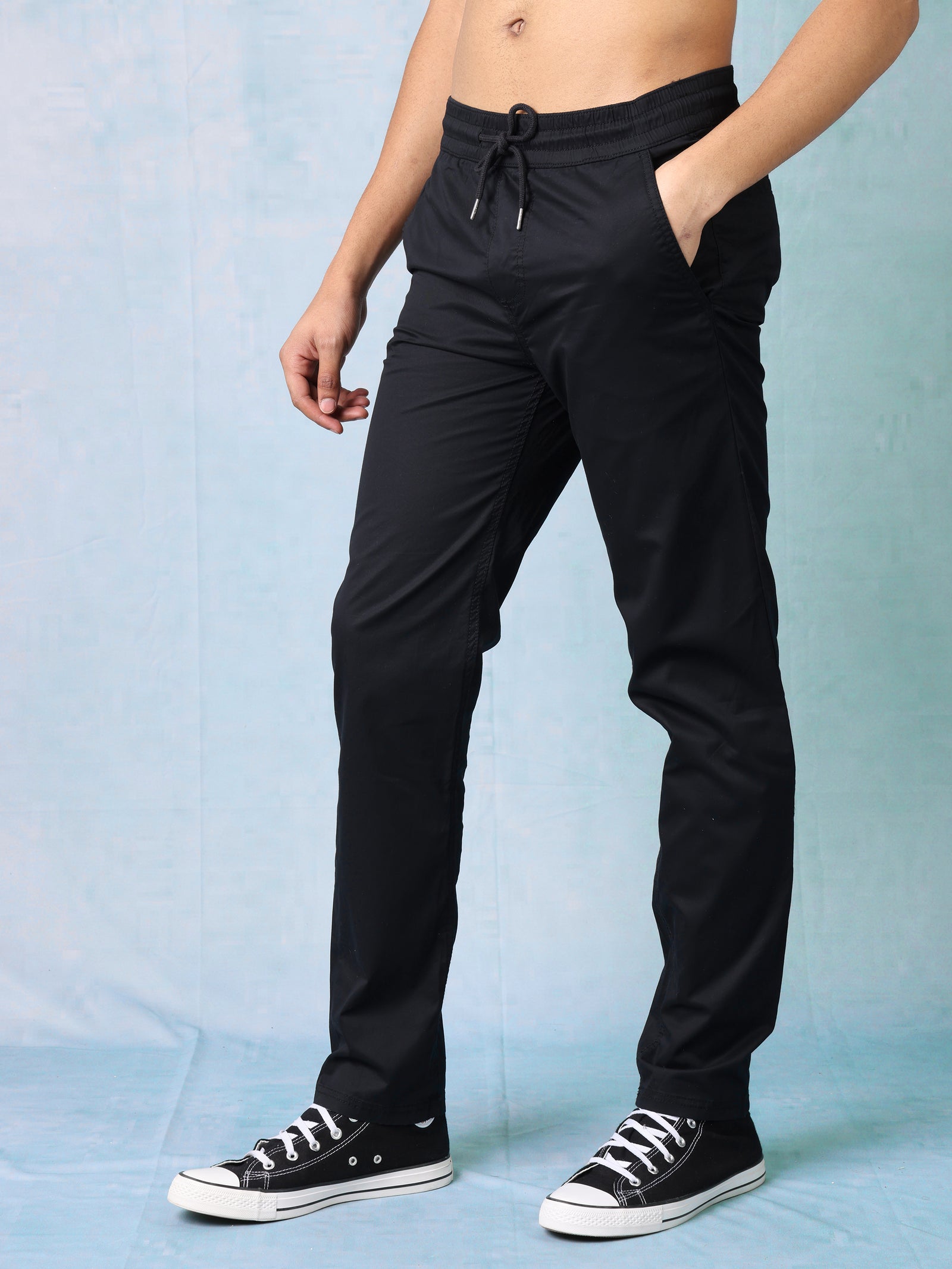 Men Black Regular Fit Joggers